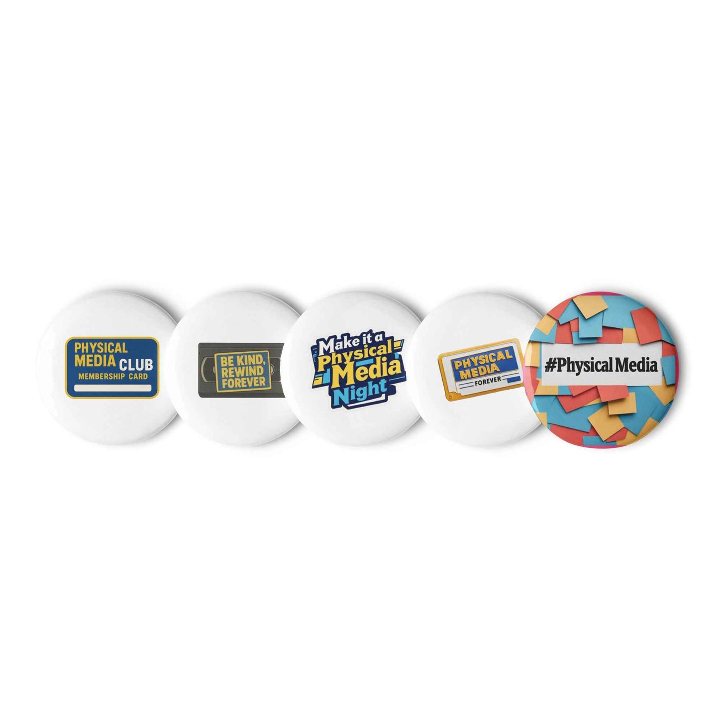Retro Rewind Pin Set - Nostalgic VHS & Movie Collector Pins for Ultimate Fans