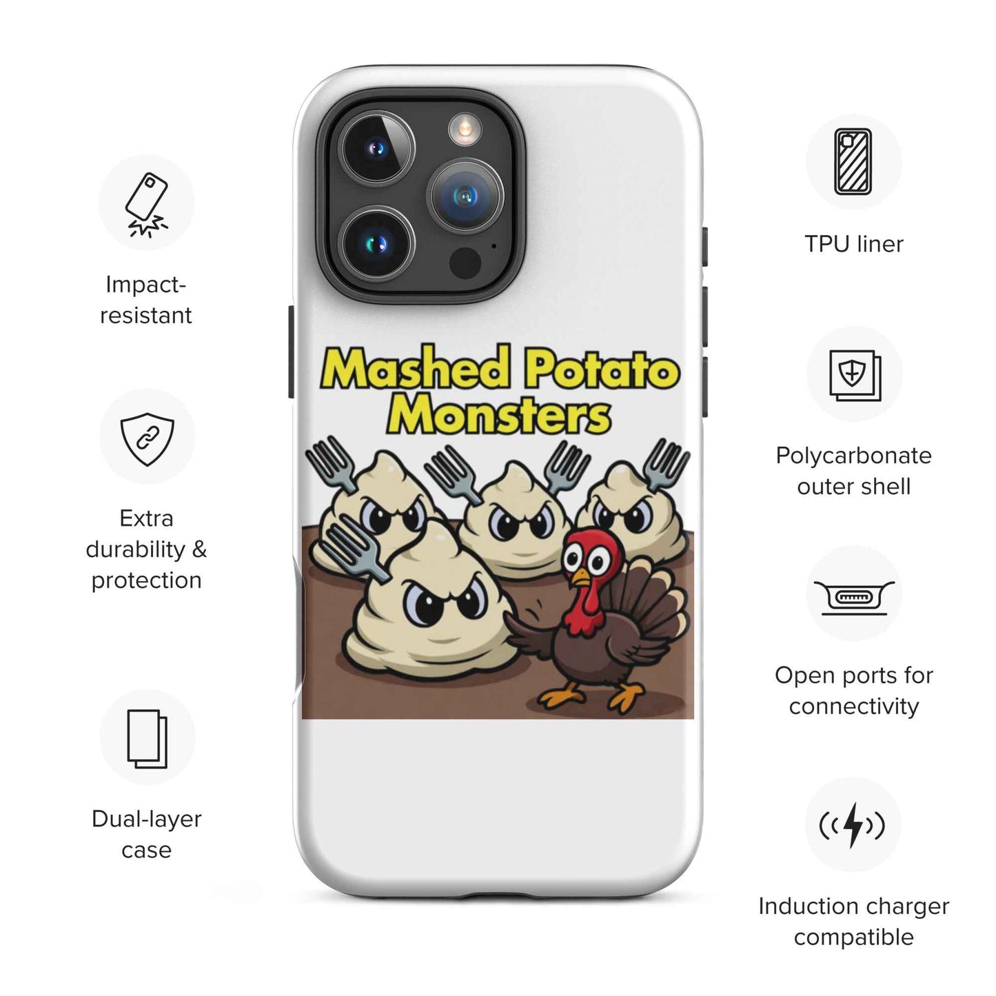 Mashed Potato Monsters iPhone Tough Case