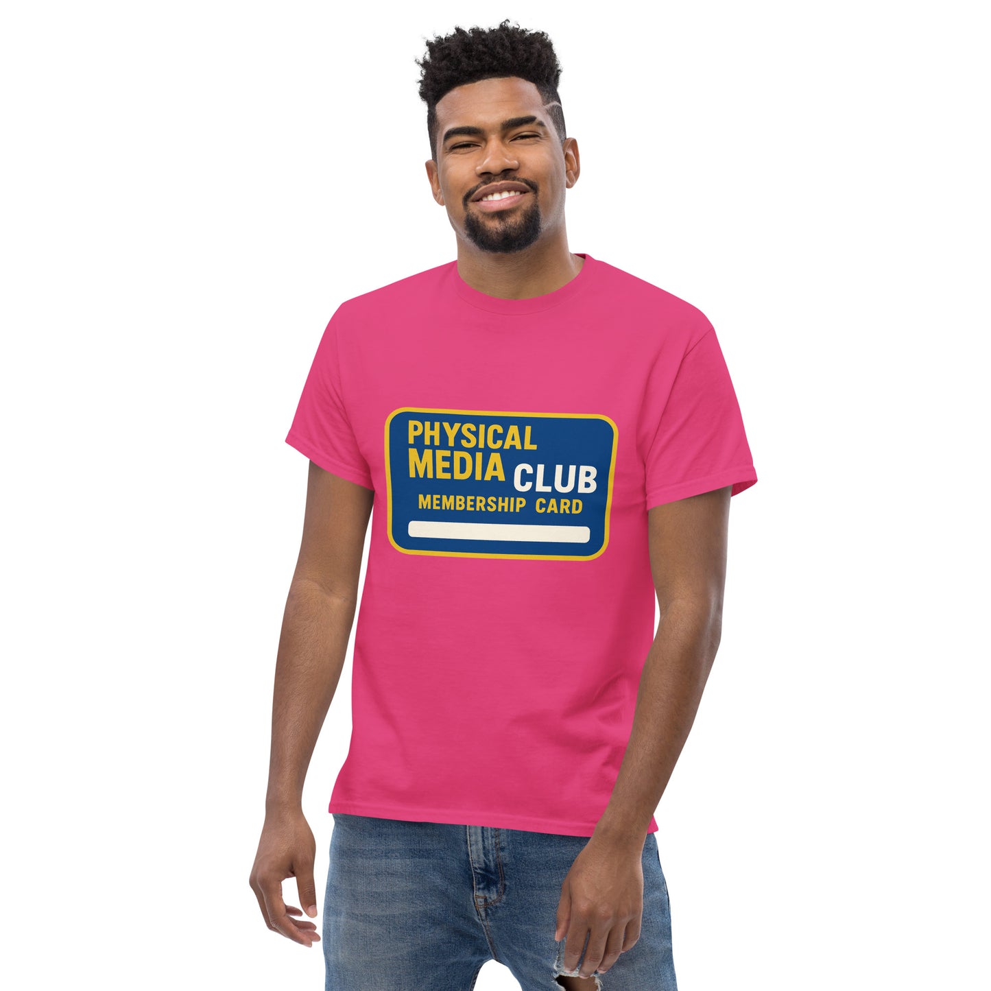 Physical Media Club Unisex classic tee from Rare Plus Apparel – unique movie & pop culture inspired design.