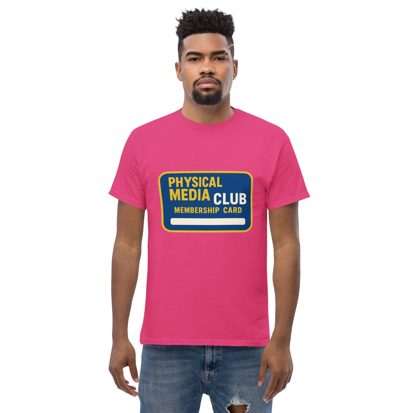 Physical Media Club Unisex classic tee from Rare Plus Apparel – unique movie & pop culture inspired design.