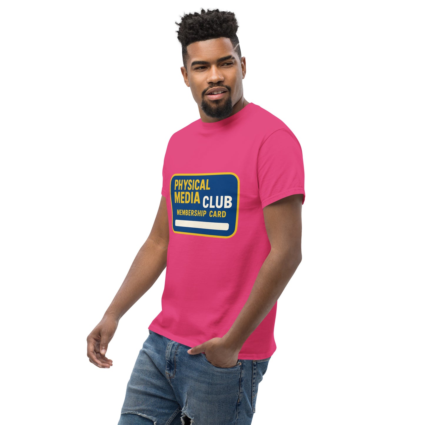 Physical Media Club Unisex classic tee from Rare Plus Apparel – unique movie & pop culture inspired design.