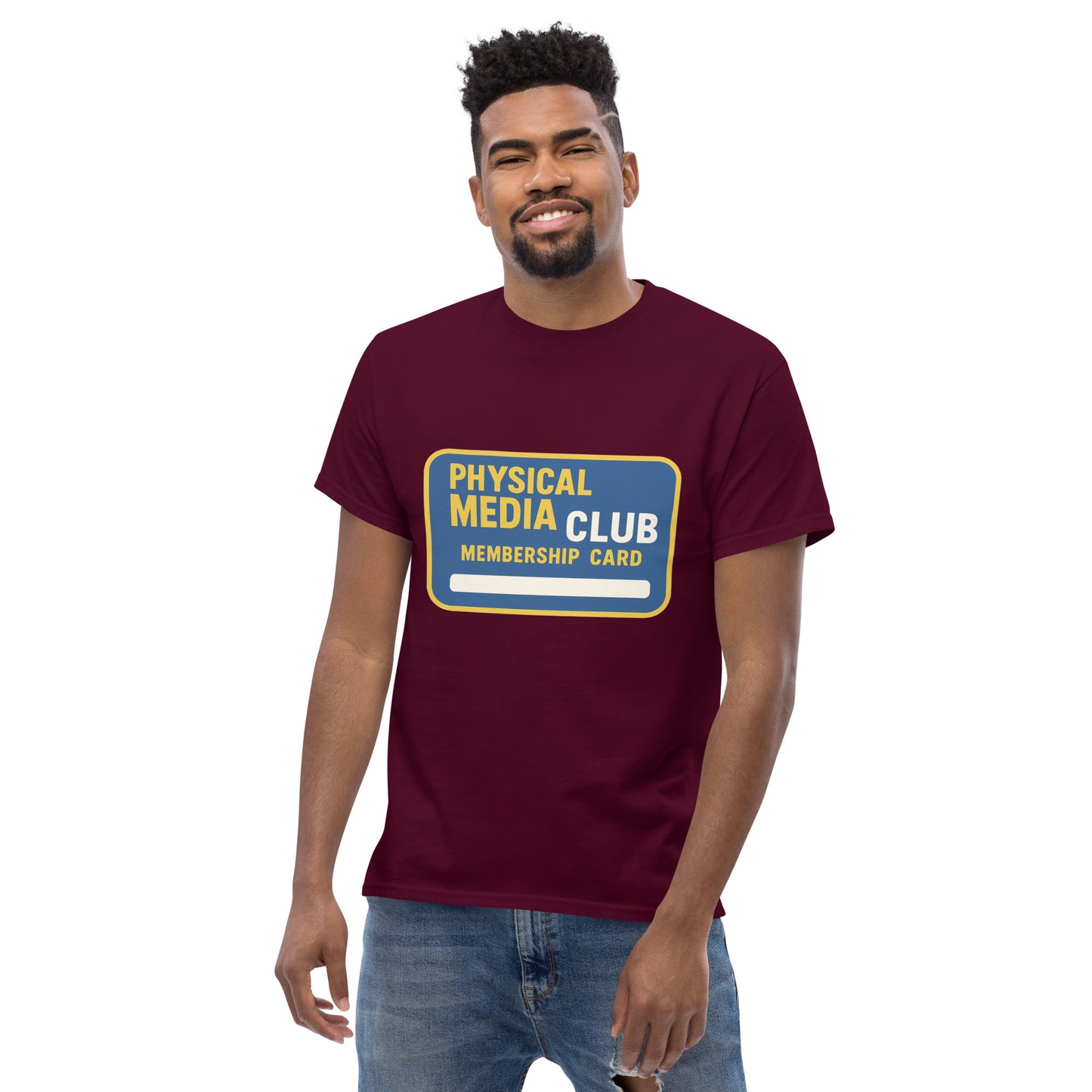 Physical Media Club Unisex classic tee from Rare Plus Apparel – unique movie & pop culture inspired design.