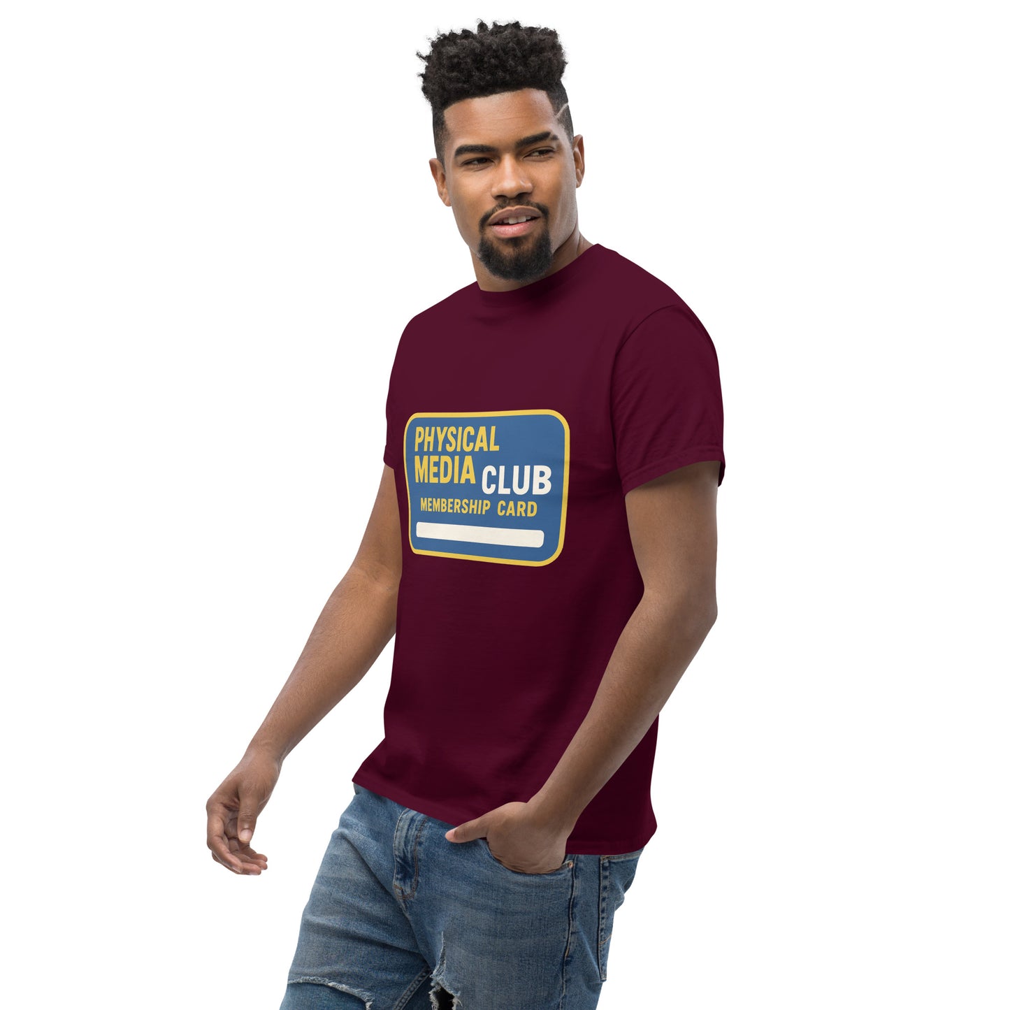 Physical Media Club Unisex classic tee from Rare Plus Apparel – unique movie & pop culture inspired design.