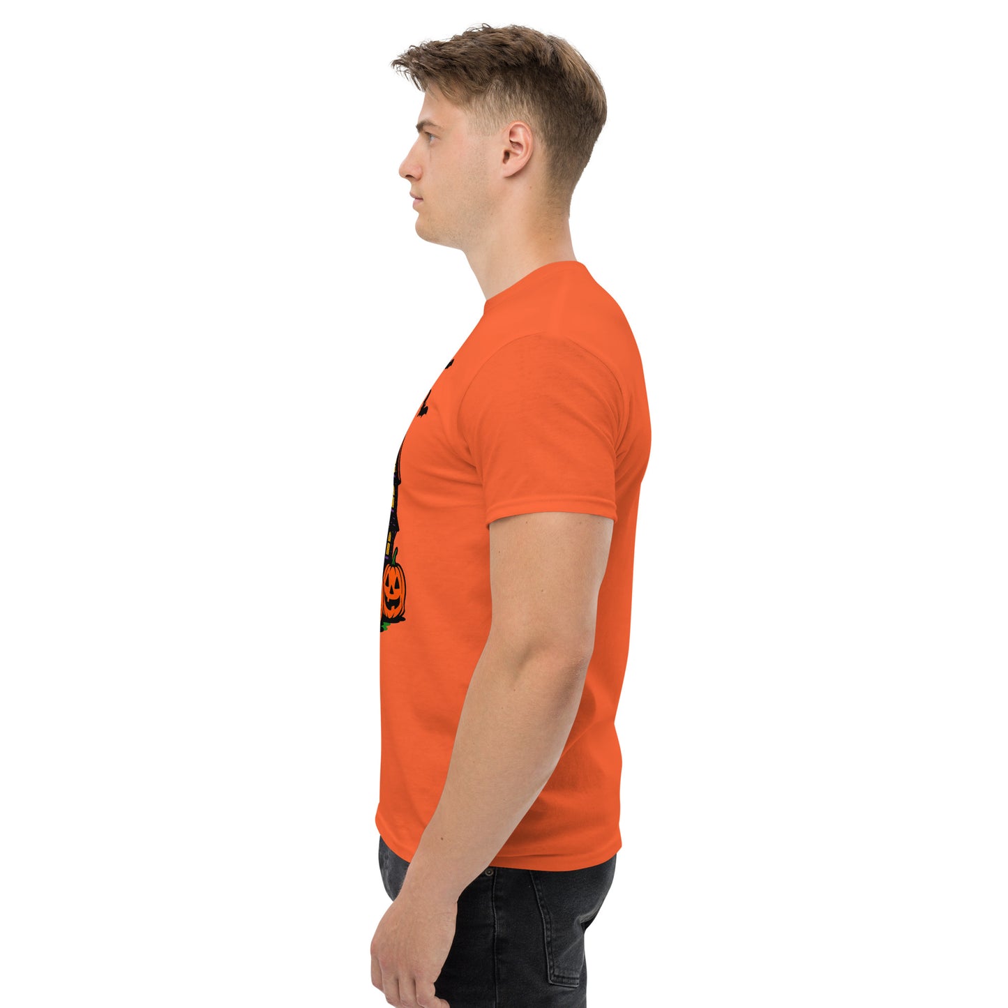 Haunted Halloween House Unisex classic tee from Rare Plus Apparel – unique movie & pop culture inspired design.