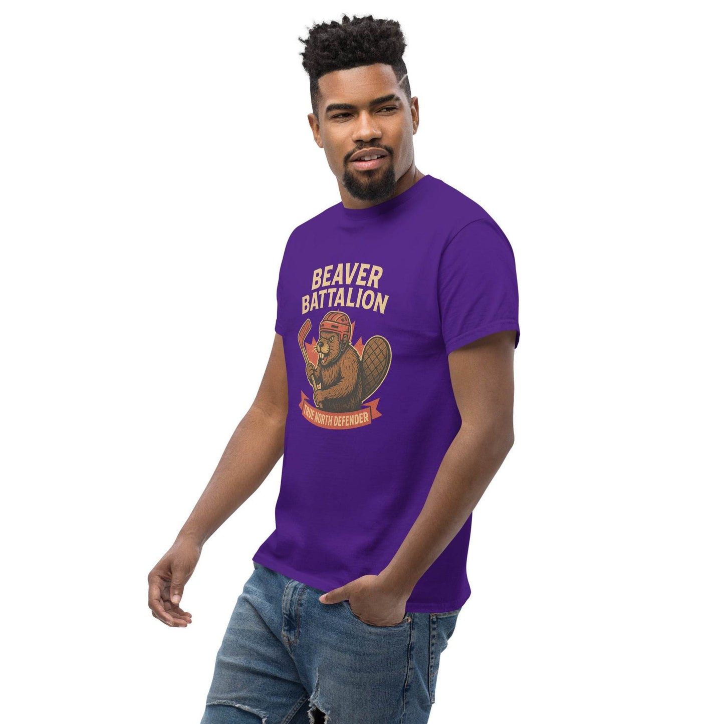 Beaver Battalion – True North Defender Unisex classic tee from Rare Plus Apparel – unique movie & pop culture inspired design.