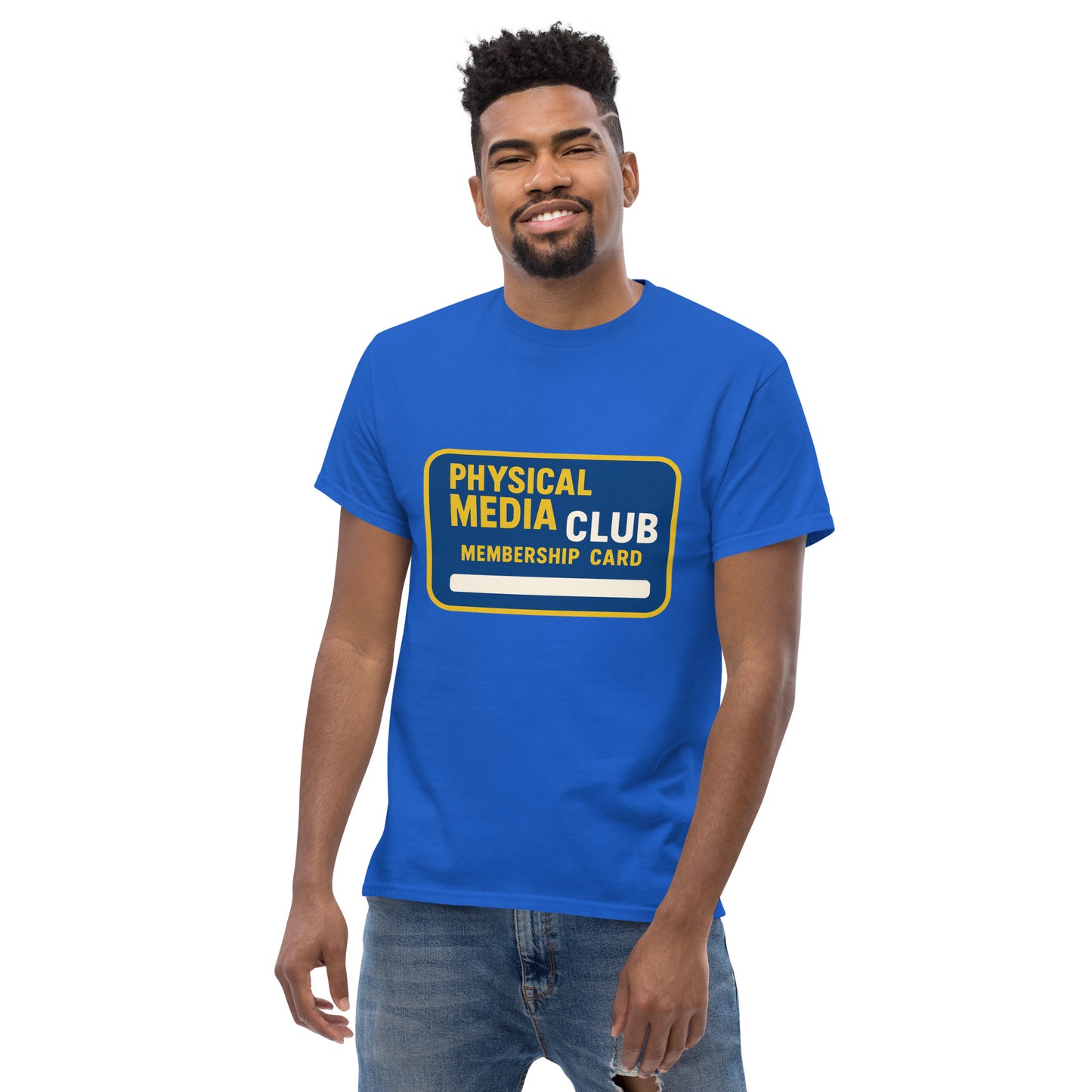 Physical Media Club Unisex classic tee from Rare Plus Apparel – unique movie & pop culture inspired design.