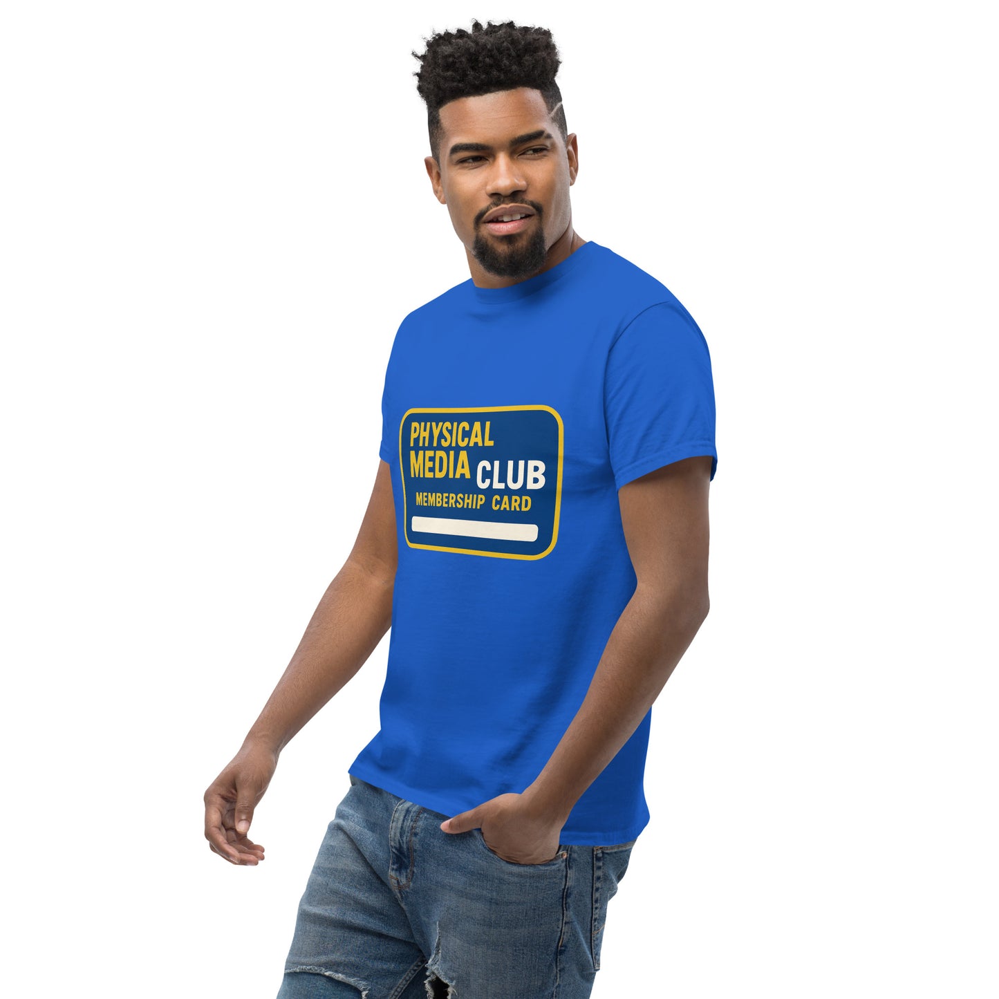 Physical Media Club Unisex classic tee from Rare Plus Apparel – unique movie & pop culture inspired design.