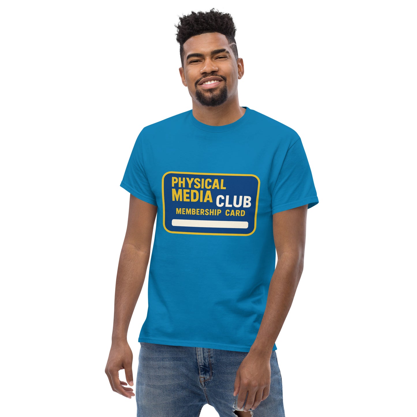 Physical Media Club Unisex classic tee from Rare Plus Apparel – unique movie & pop culture inspired design.