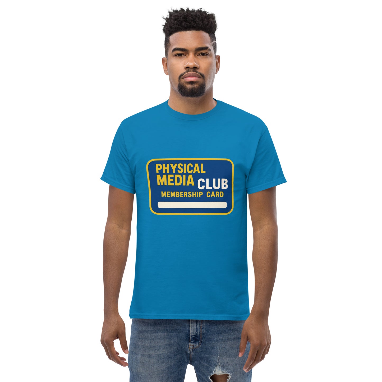 Physical Media Club Unisex classic tee from Rare Plus Apparel – unique movie & pop culture inspired design.