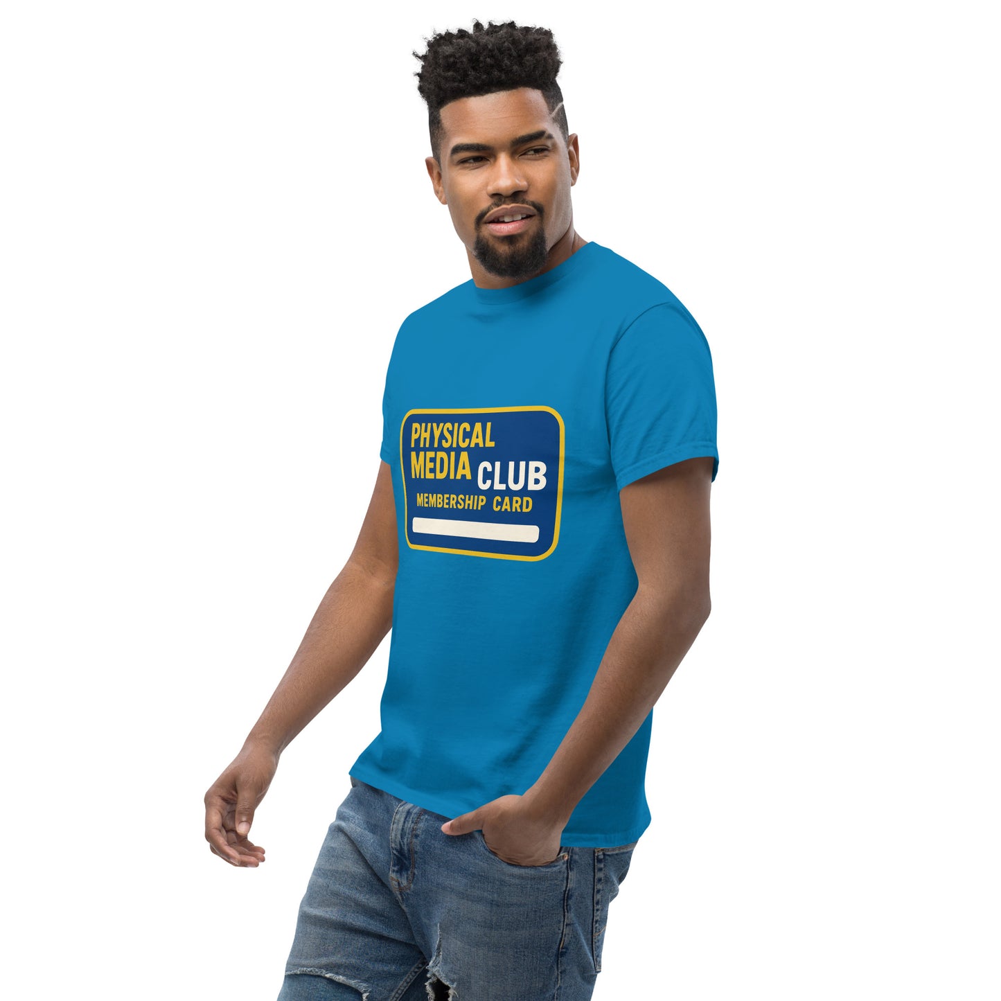 Physical Media Club Unisex classic tee from Rare Plus Apparel – unique movie & pop culture inspired design.