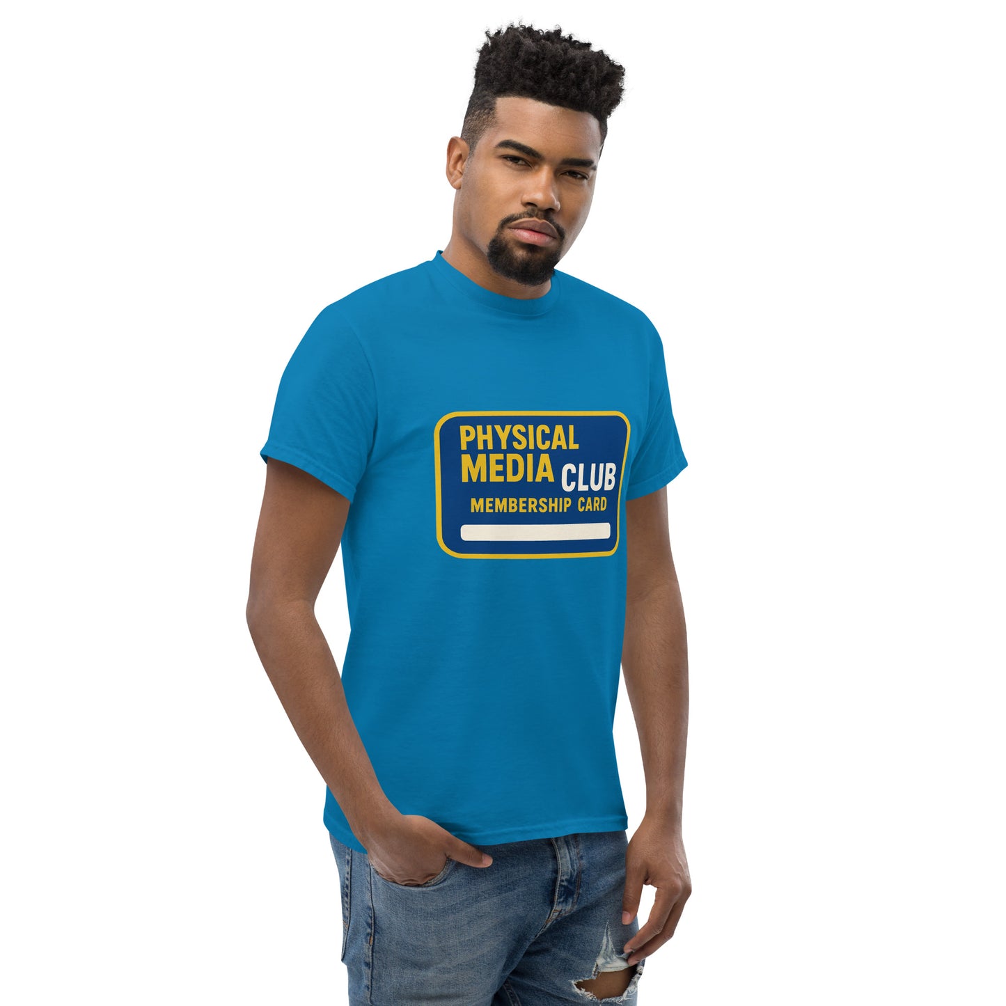 Physical Media Club Unisex classic tee from Rare Plus Apparel – unique movie & pop culture inspired design.