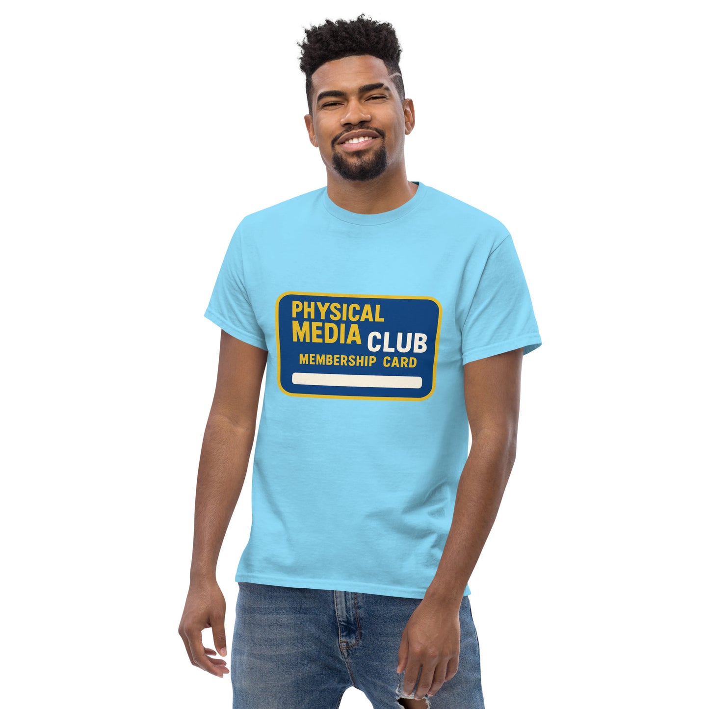 Physical Media Club Unisex classic tee from Rare Plus Apparel – unique movie & pop culture inspired design.