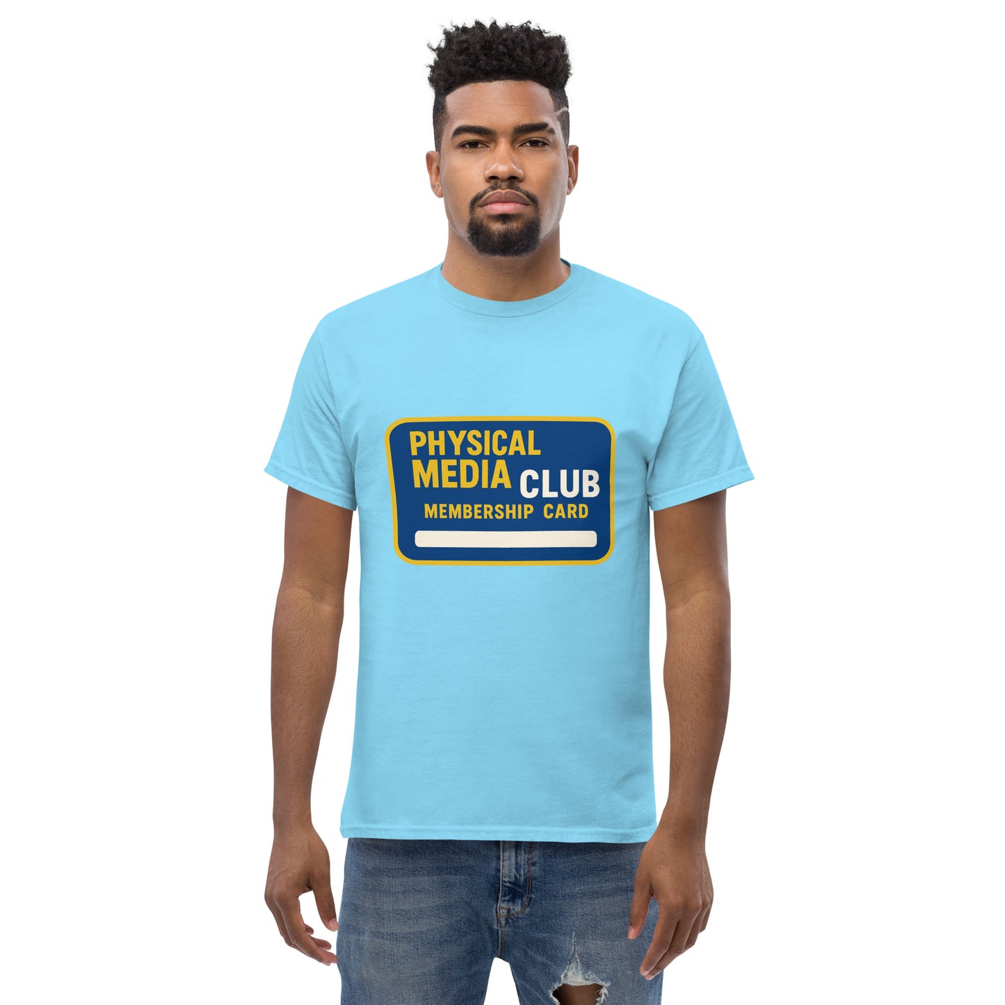 Physical Media Club Unisex classic tee from Rare Plus Apparel – unique movie & pop culture inspired design.