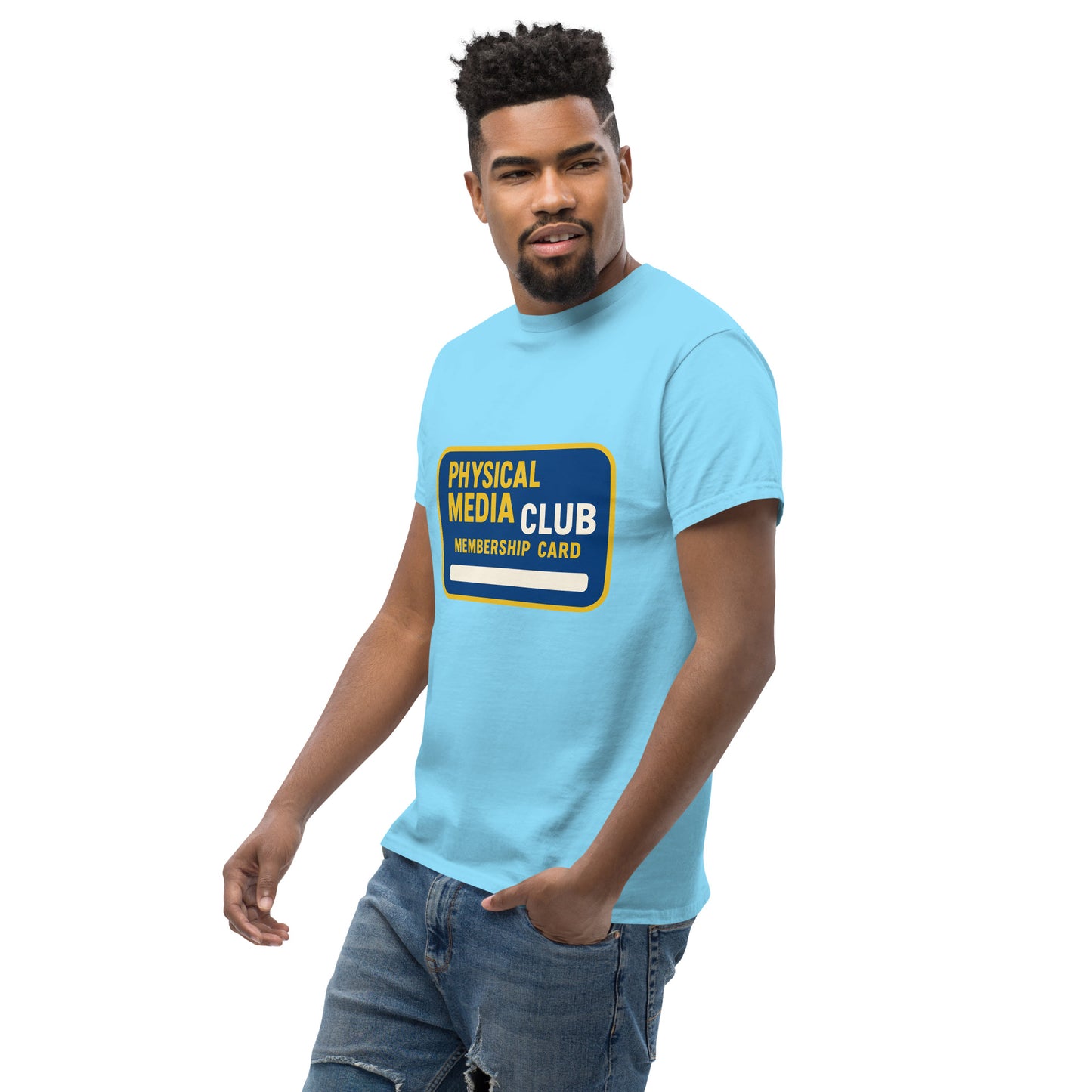 Physical Media Club Unisex classic tee from Rare Plus Apparel – unique movie & pop culture inspired design.