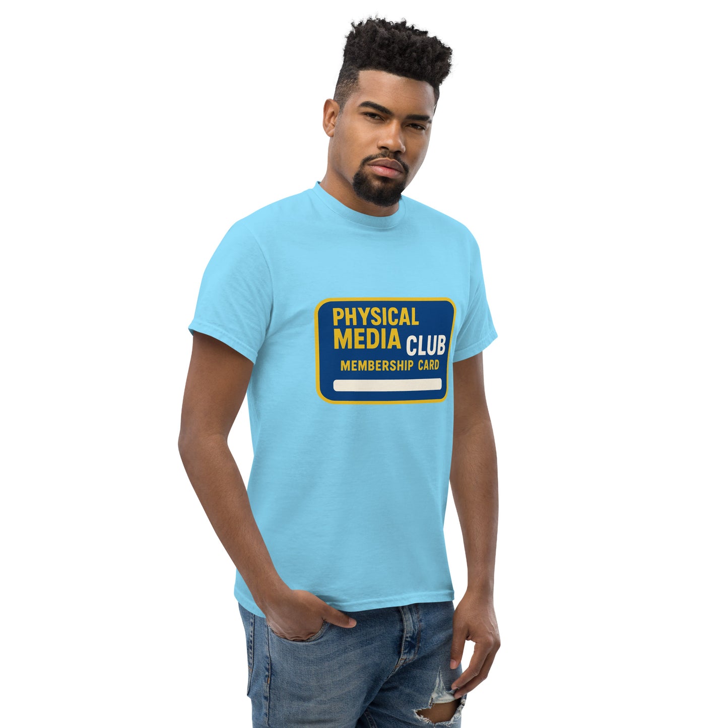 Physical Media Club Unisex classic tee from Rare Plus Apparel – unique movie & pop culture inspired design.