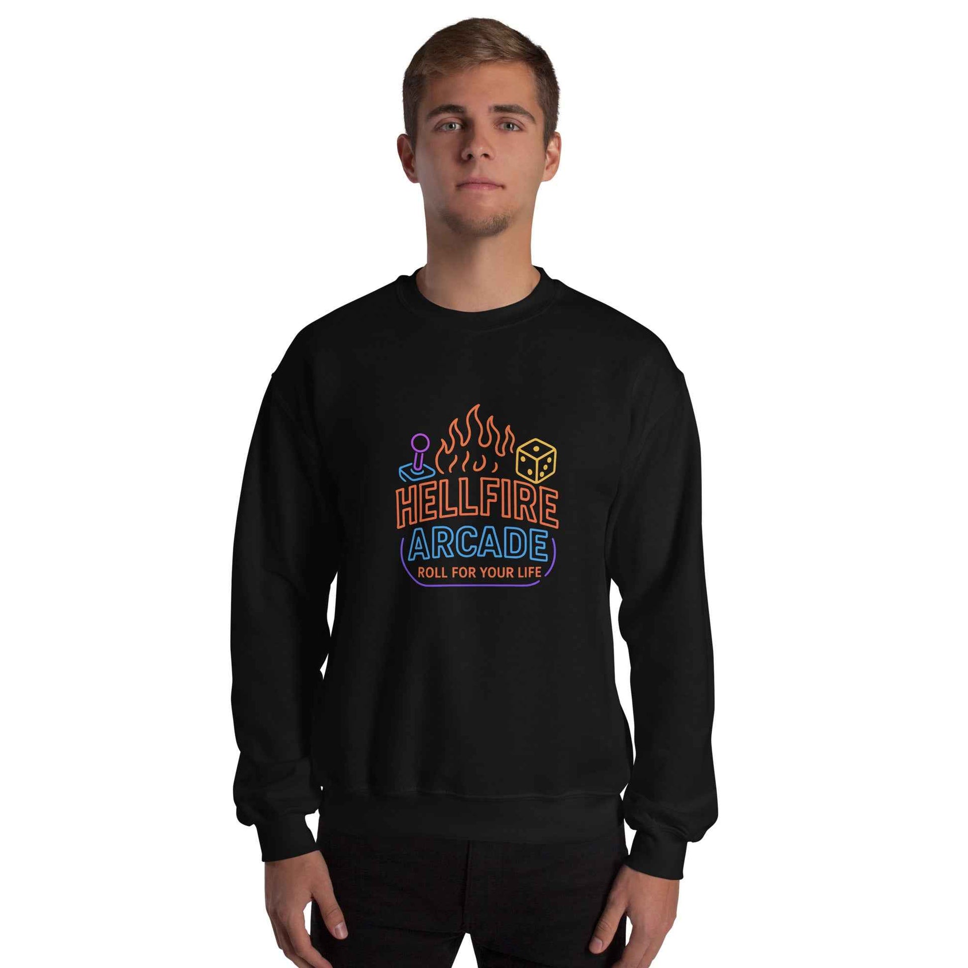 Hellfire Arcade — Hawkins’ Premier Gaming Den Unisex Sweatshirt