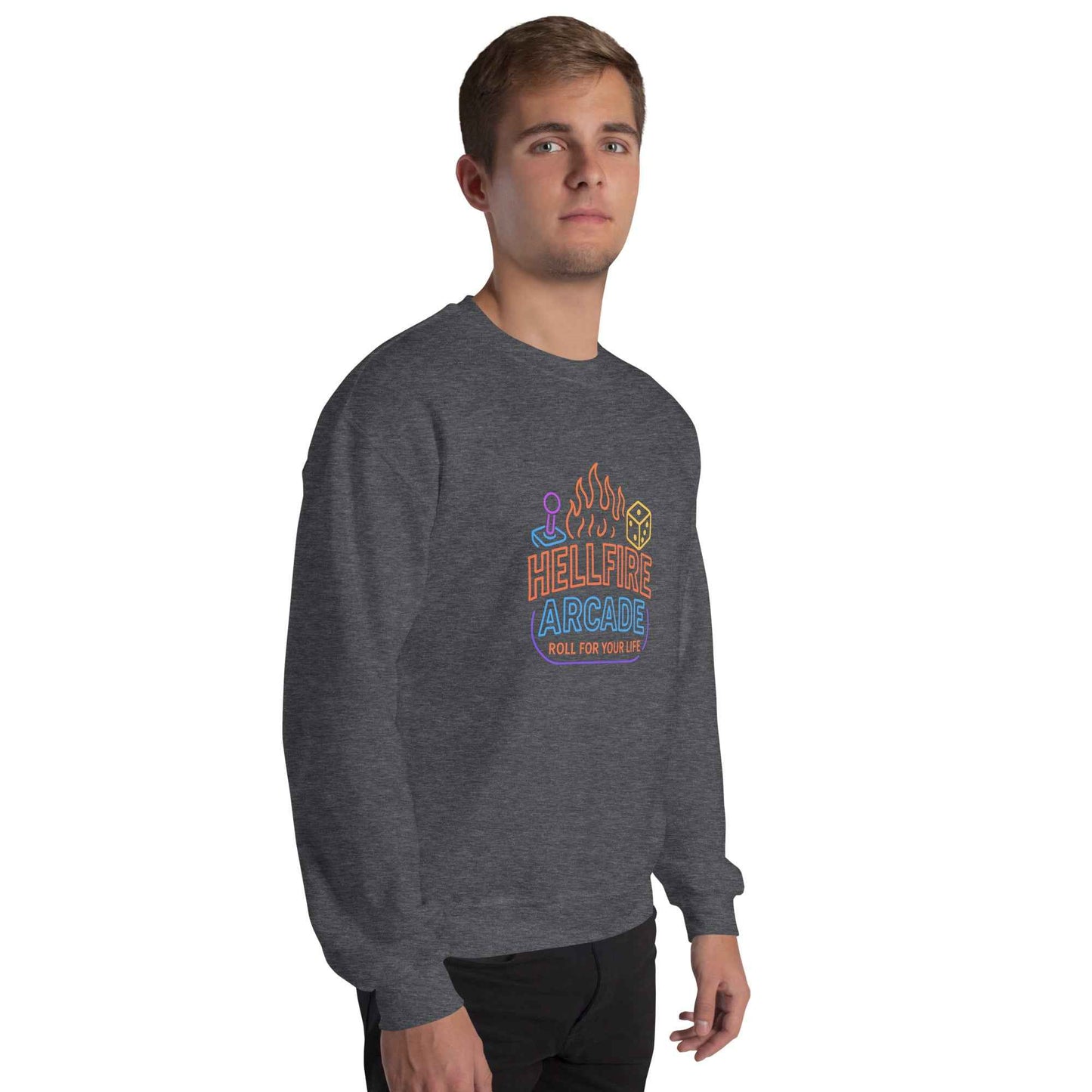 Hellfire Arcade — Hawkins’ Premier Gaming Den Unisex Sweatshirt