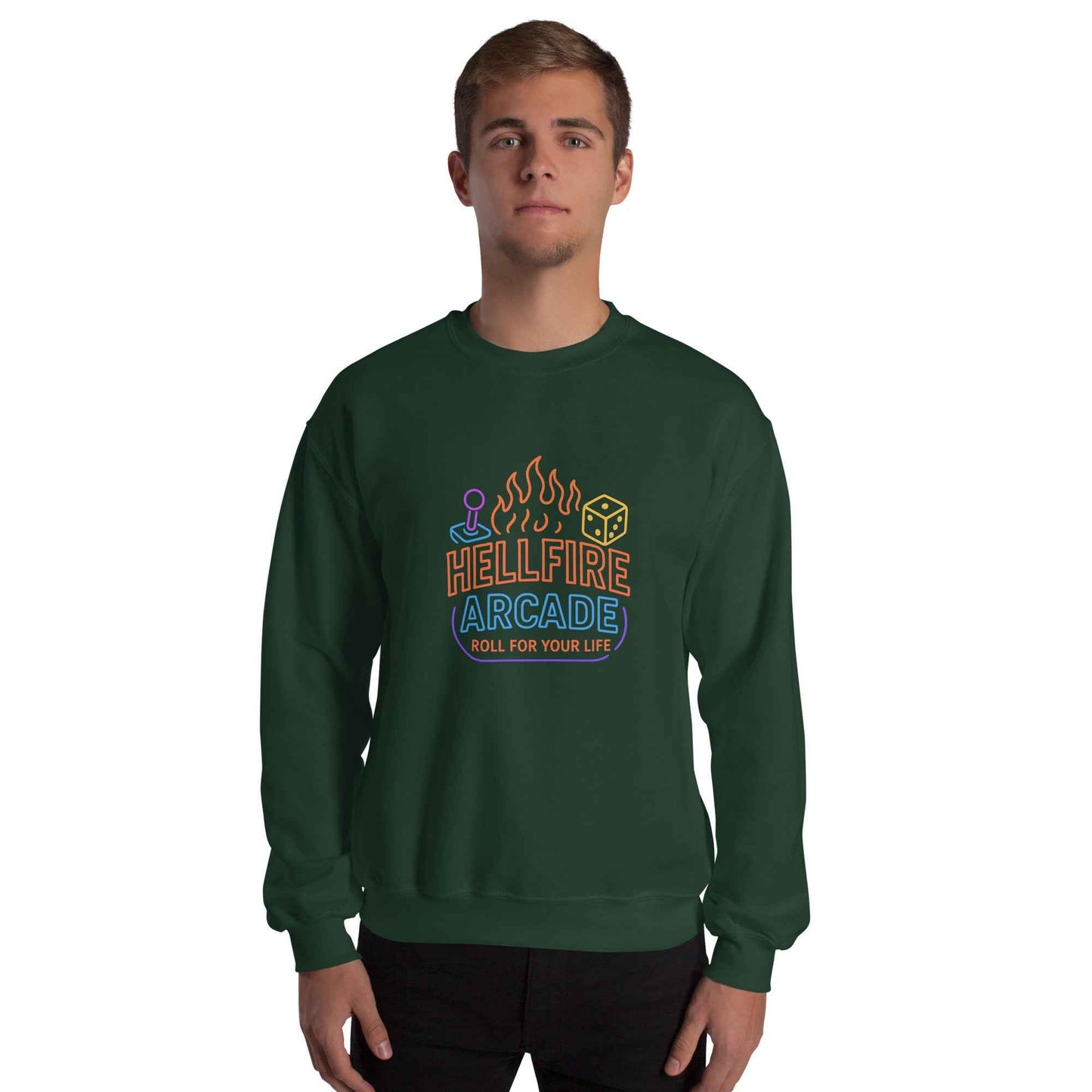 Hellfire Arcade — Hawkins’ Premier Gaming Den Unisex Sweatshirt
