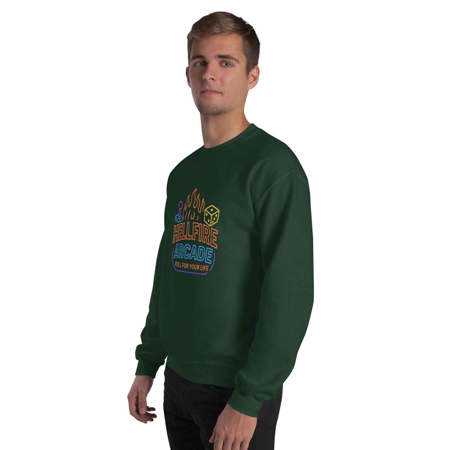 Hellfire Arcade — Hawkins’ Premier Gaming Den Unisex Sweatshirt