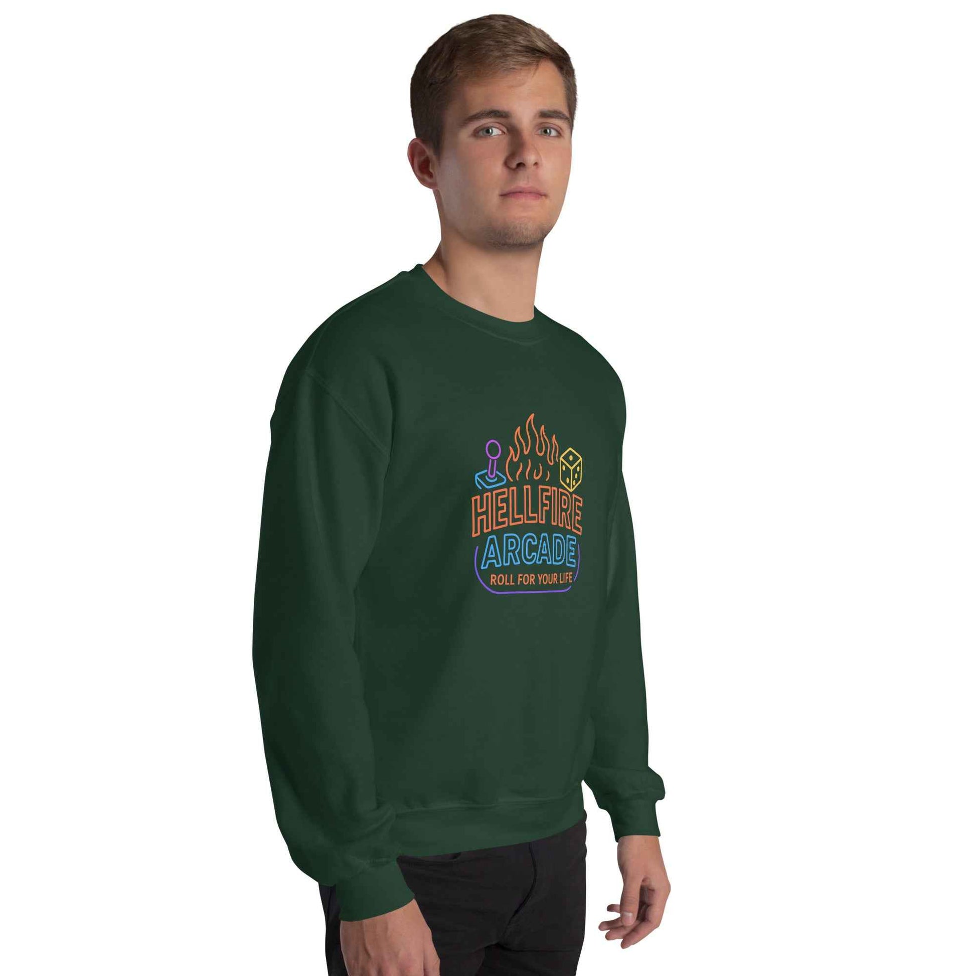 Hellfire Arcade — Hawkins’ Premier Gaming Den Unisex Sweatshirt