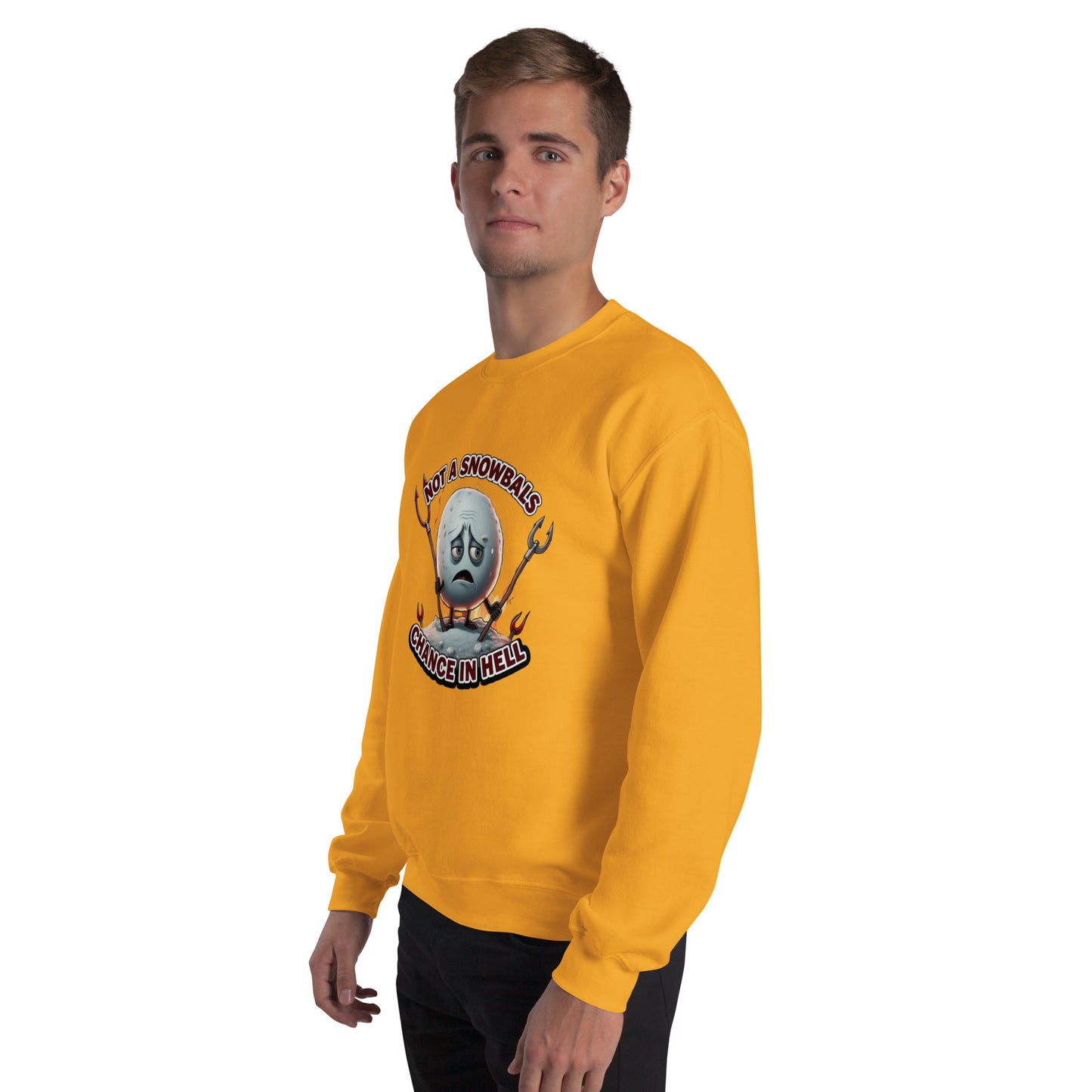 Not a Snowball’s Chance in Hell Unisex Sweatshirt from Rare Plus Apparel – unique movie & pop culture inspired design.