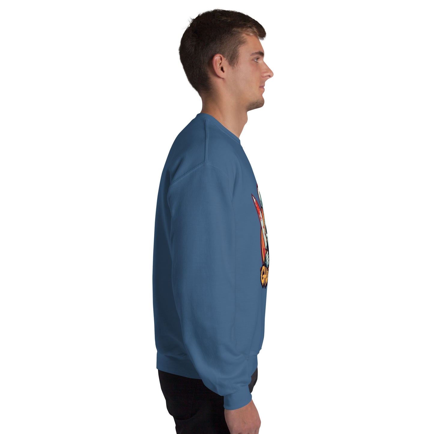 GhostBake Unisex Sweatshirt from Rare Plus Apparel – unique movie & pop culture inspired design.