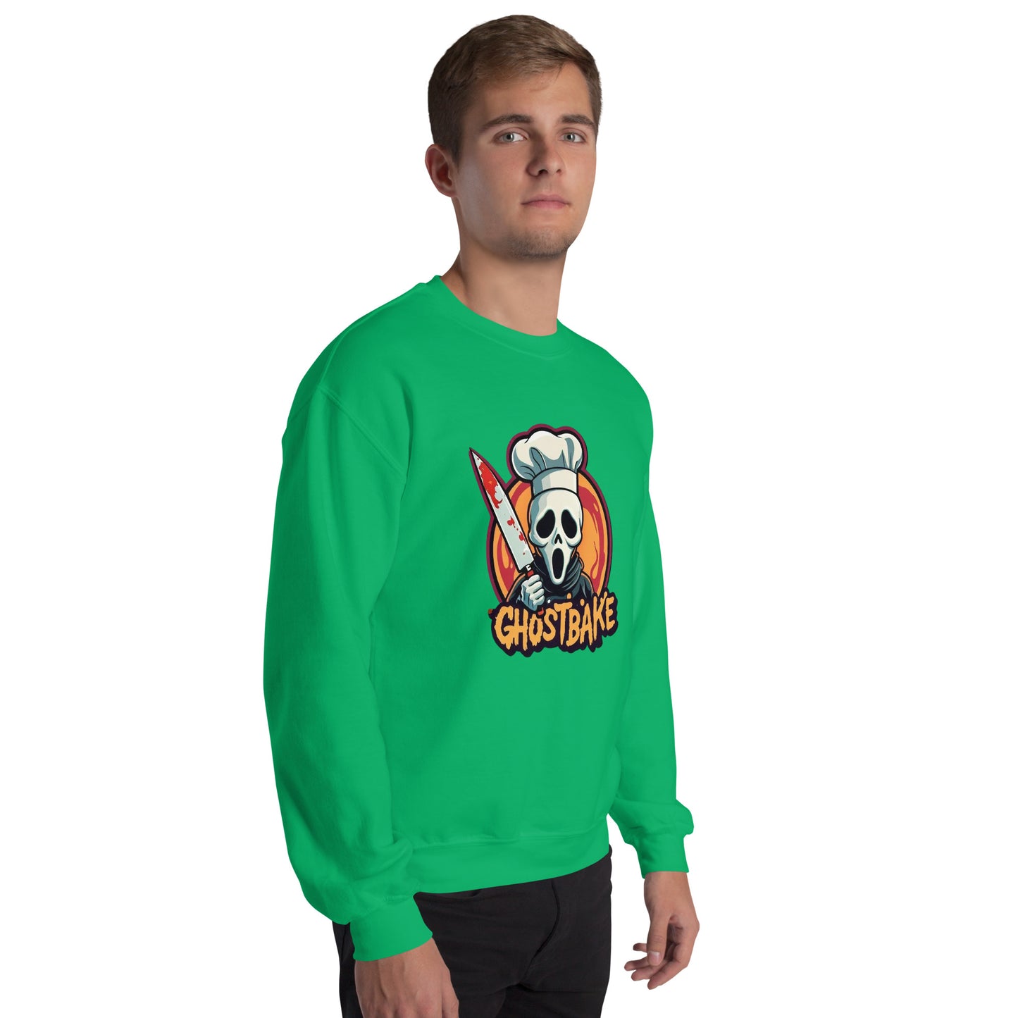 GhostBake Unisex Sweatshirt from Rare Plus Apparel – unique movie & pop culture inspired design.
