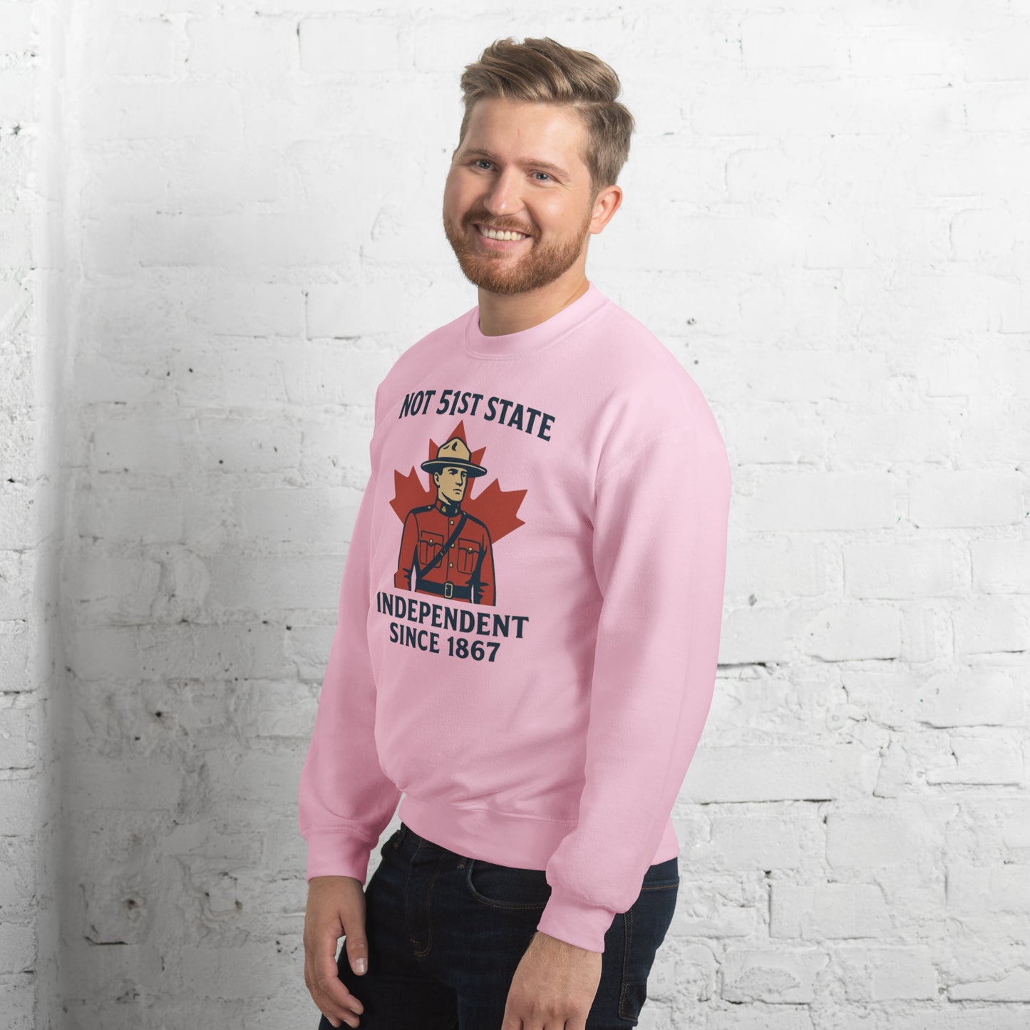 Not 51st State Mountie Unisex Sweatshirt from Rare Plus Apparel – unique movie & pop culture inspired design.