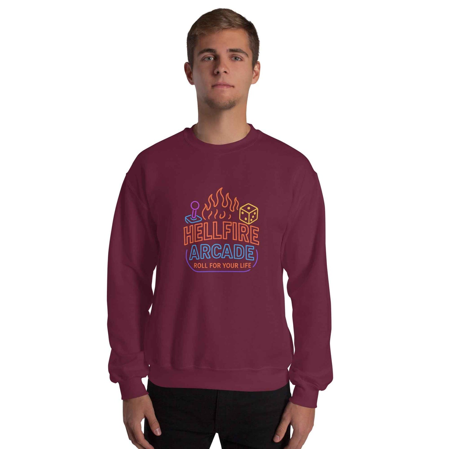 Hellfire Arcade — Hawkins’ Premier Gaming Den Unisex Sweatshirt