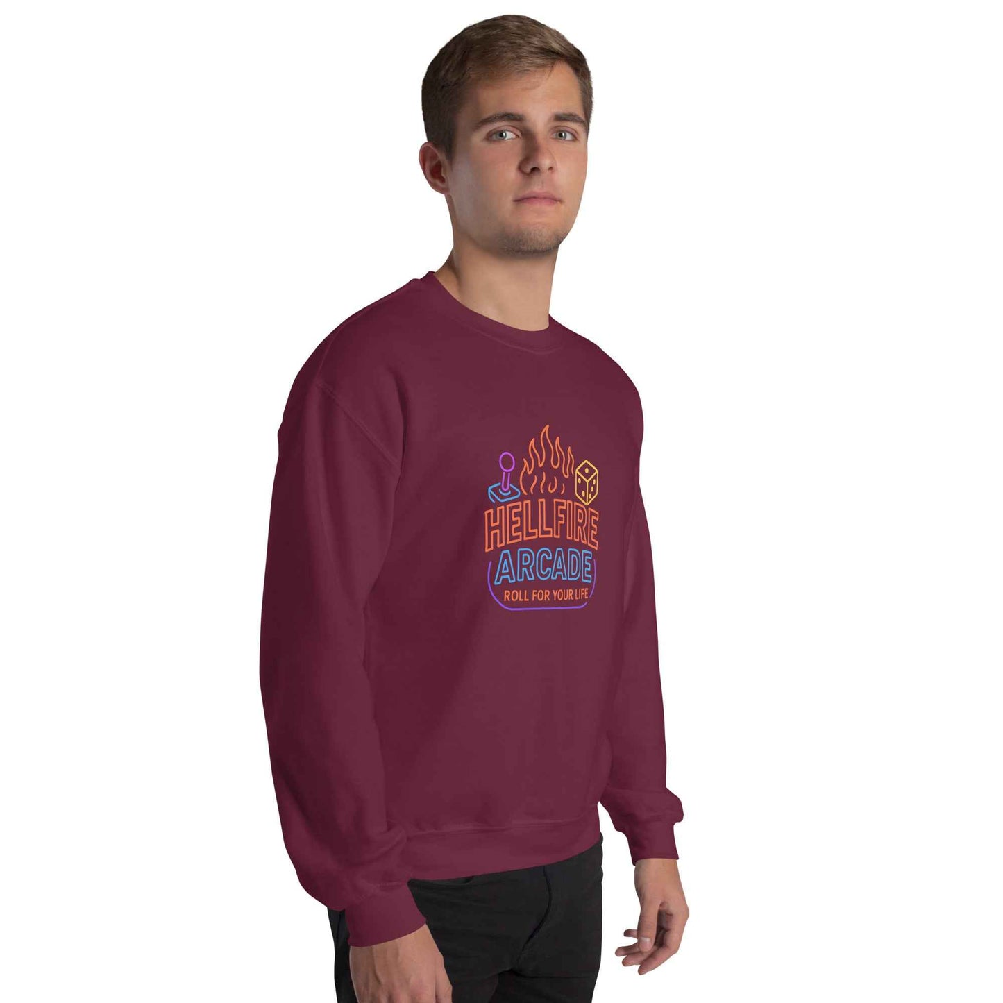 Hellfire Arcade — Hawkins’ Premier Gaming Den Unisex Sweatshirt