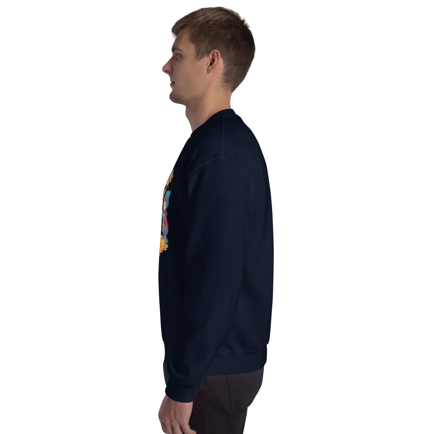 Hello Fall Unisex Sweatshirt from Rare Plus Apparel – unique movie & pop culture inspired design.