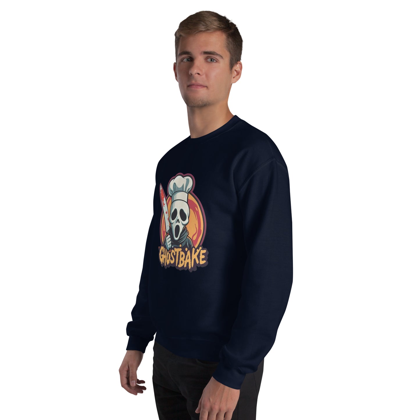 GhostBake Unisex Sweatshirt from Rare Plus Apparel – unique movie & pop culture inspired design.