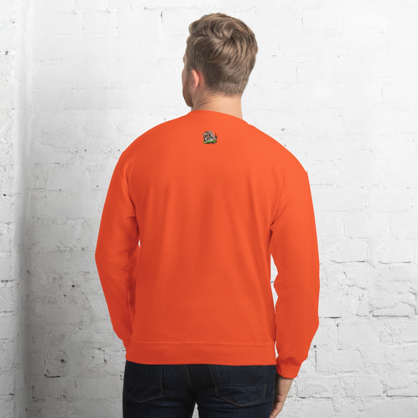 Final Girl Video Store Unisex Sweatshirt from Rare Plus Apparel – unique movie & pop culture inspired design.