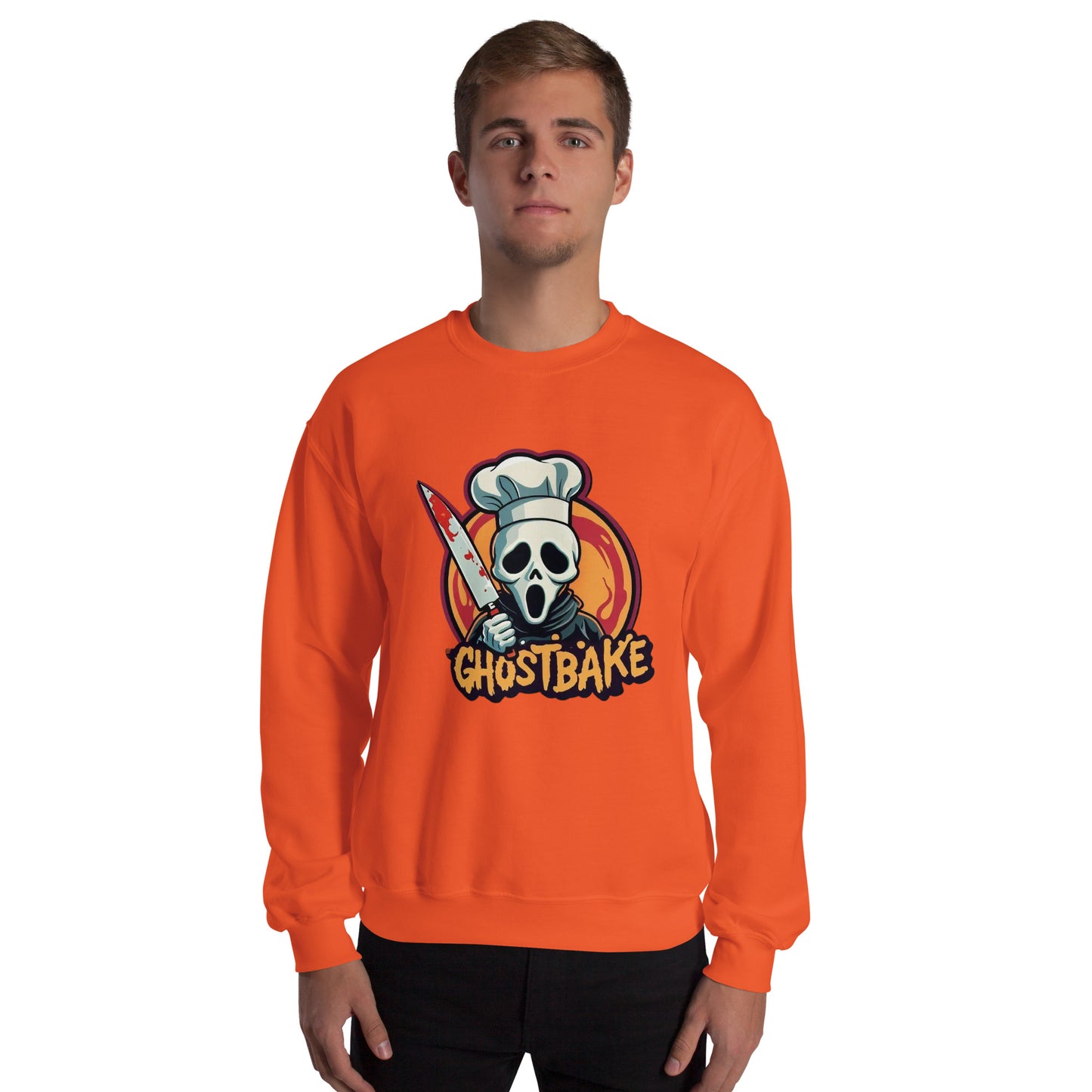 GhostBake Unisex Sweatshirt from Rare Plus Apparel – unique movie & pop culture inspired design.