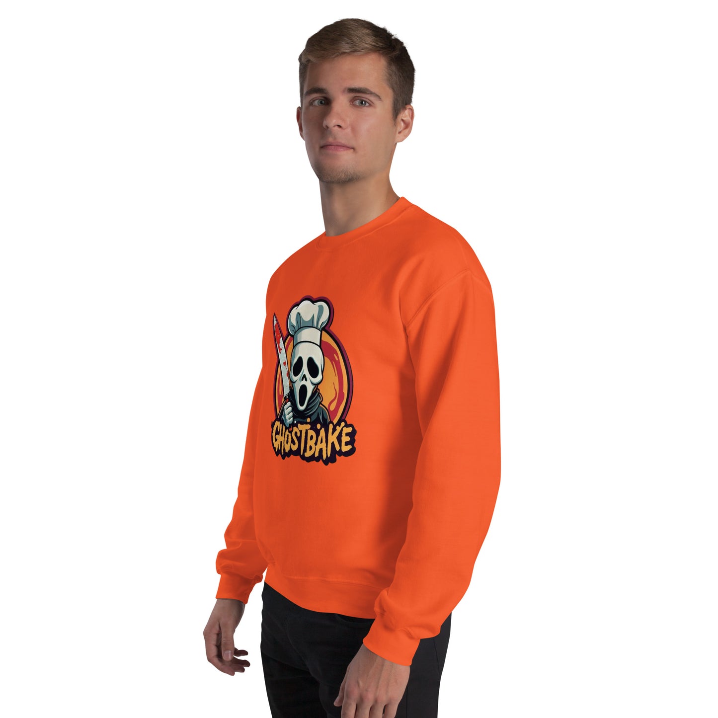 GhostBake Unisex Sweatshirt from Rare Plus Apparel – unique movie & pop culture inspired design.