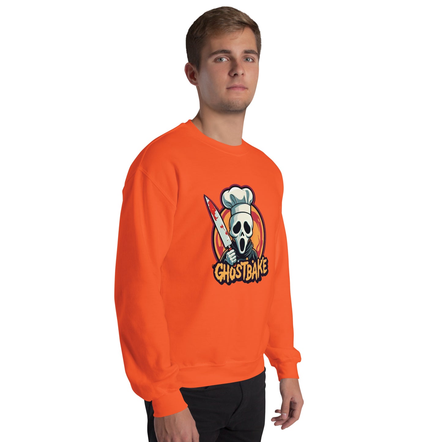 GhostBake Unisex Sweatshirt from Rare Plus Apparel – unique movie & pop culture inspired design.