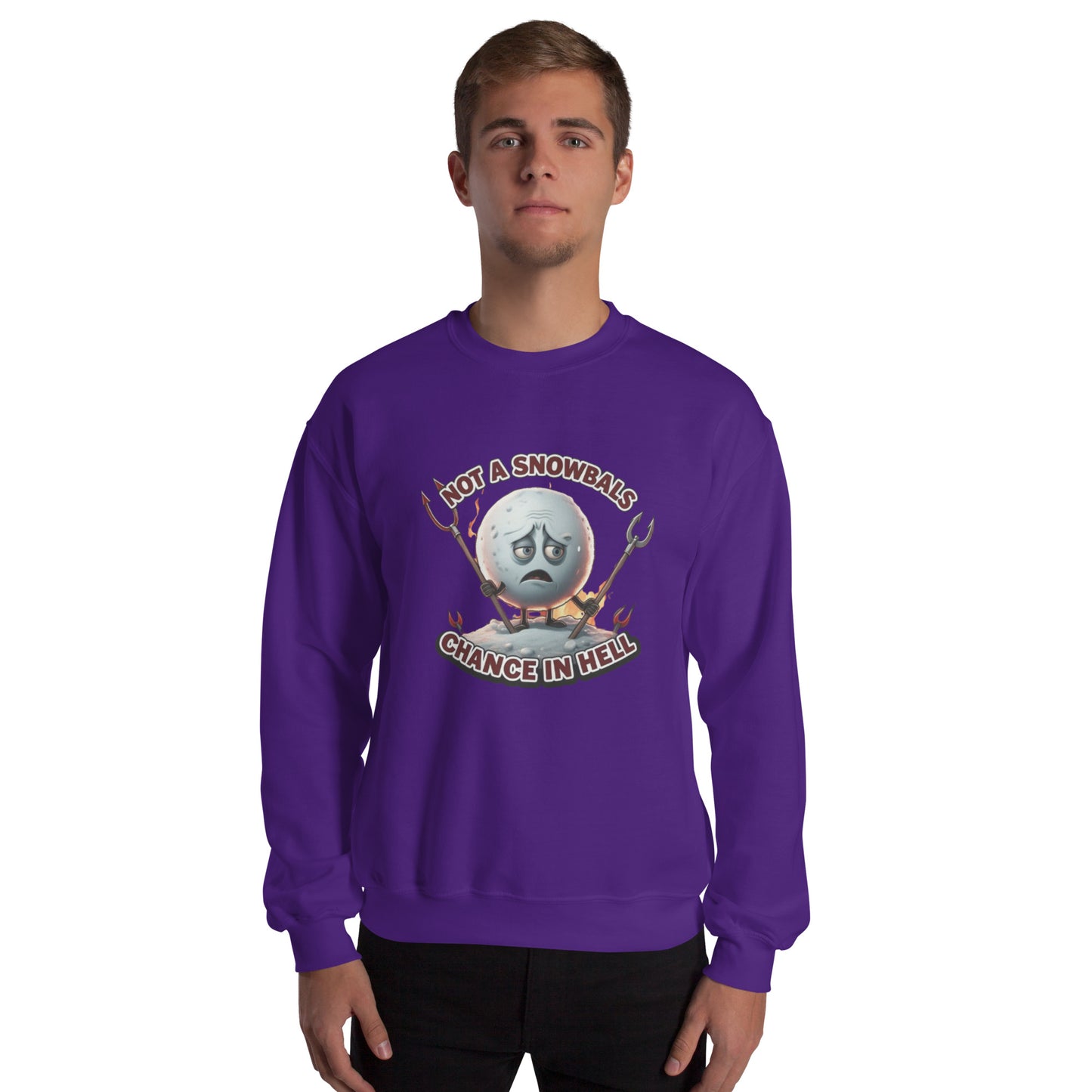 Not a Snowball’s Chance in Hell Unisex Sweatshirt from Rare Plus Apparel – unique movie & pop culture inspired design.