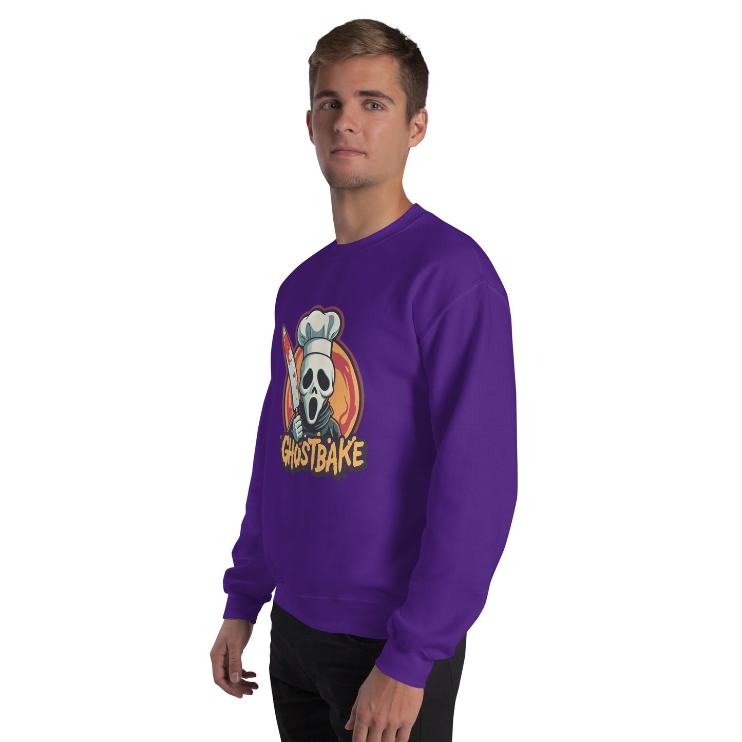 GhostBake Unisex Sweatshirt from Rare Plus Apparel – unique movie & pop culture inspired design.