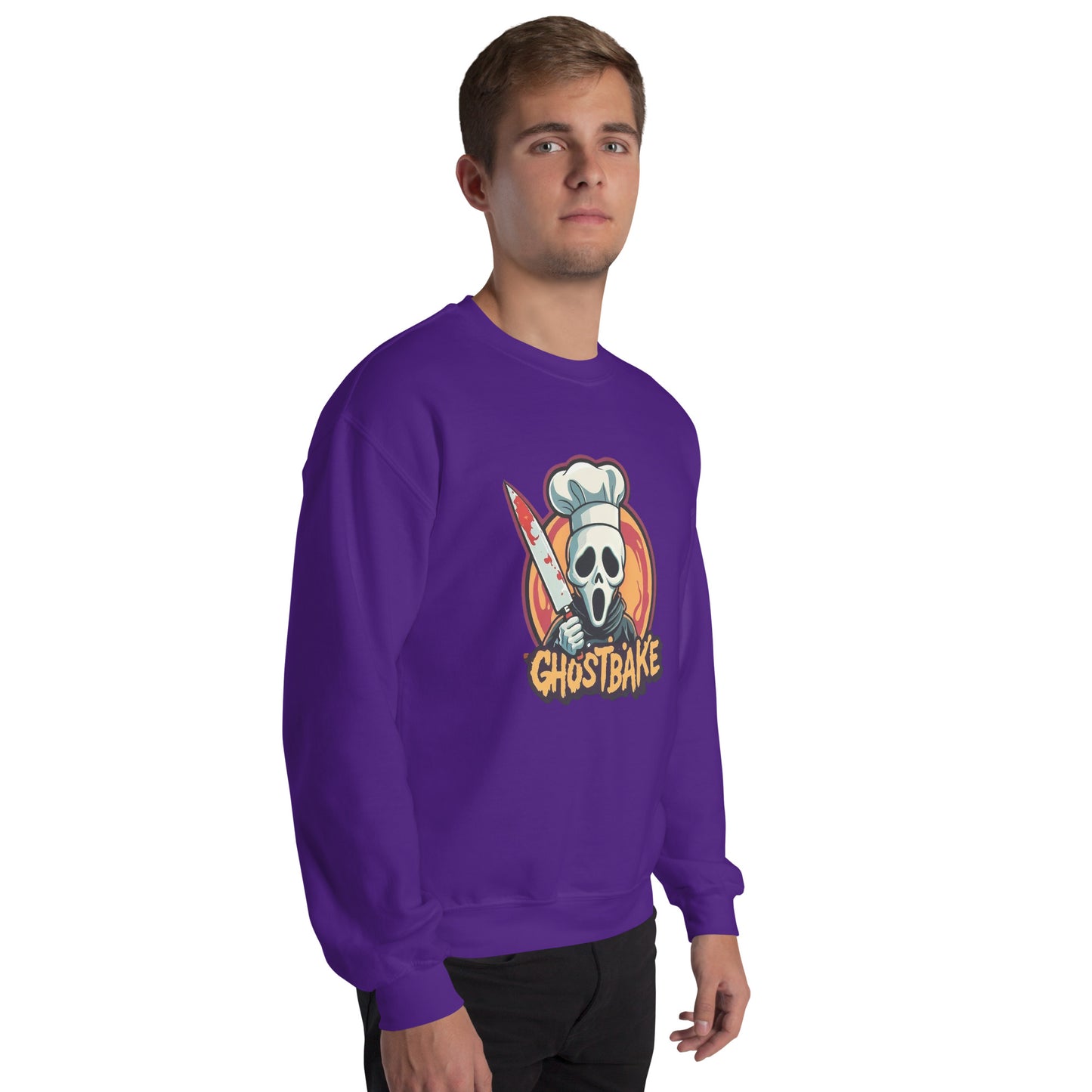 GhostBake Unisex Sweatshirt from Rare Plus Apparel – unique movie & pop culture inspired design.