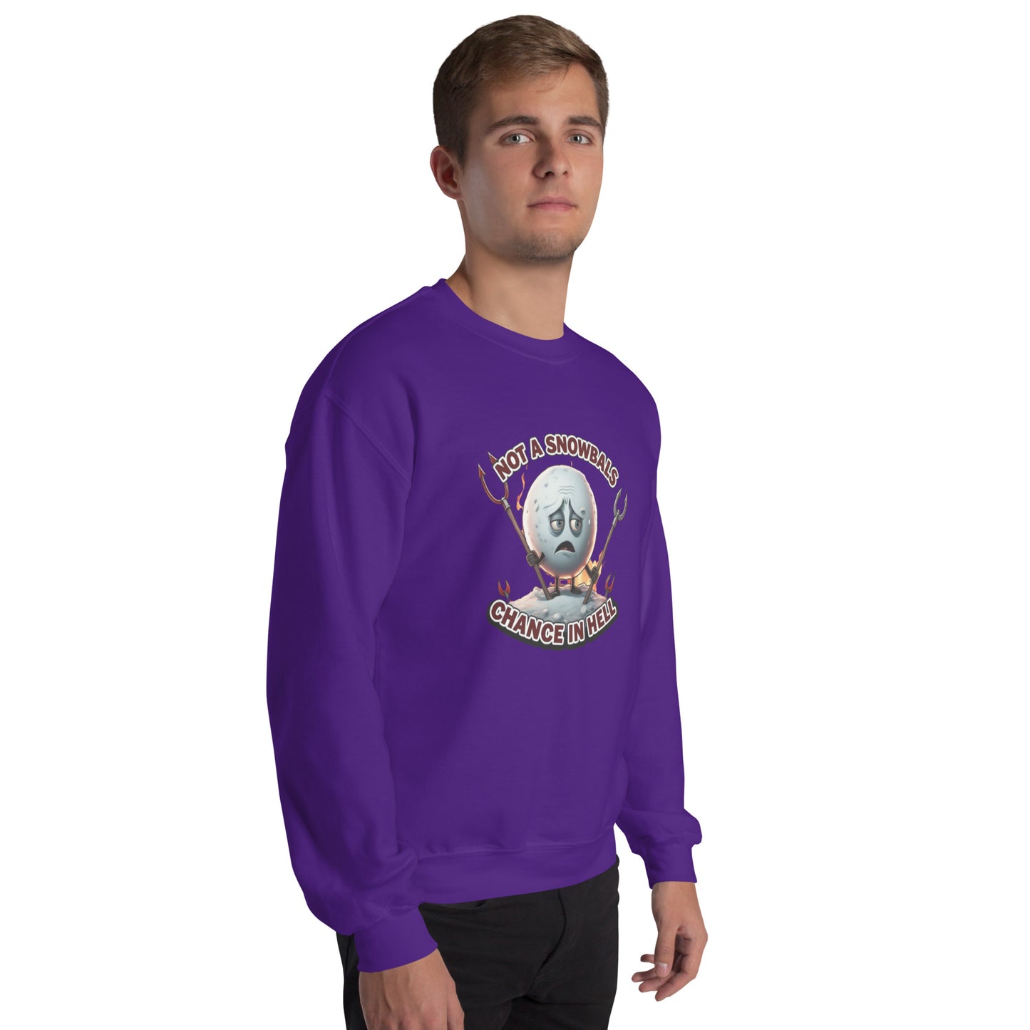 Not a Snowball’s Chance in Hell Unisex Sweatshirt from Rare Plus Apparel – unique movie & pop culture inspired design.