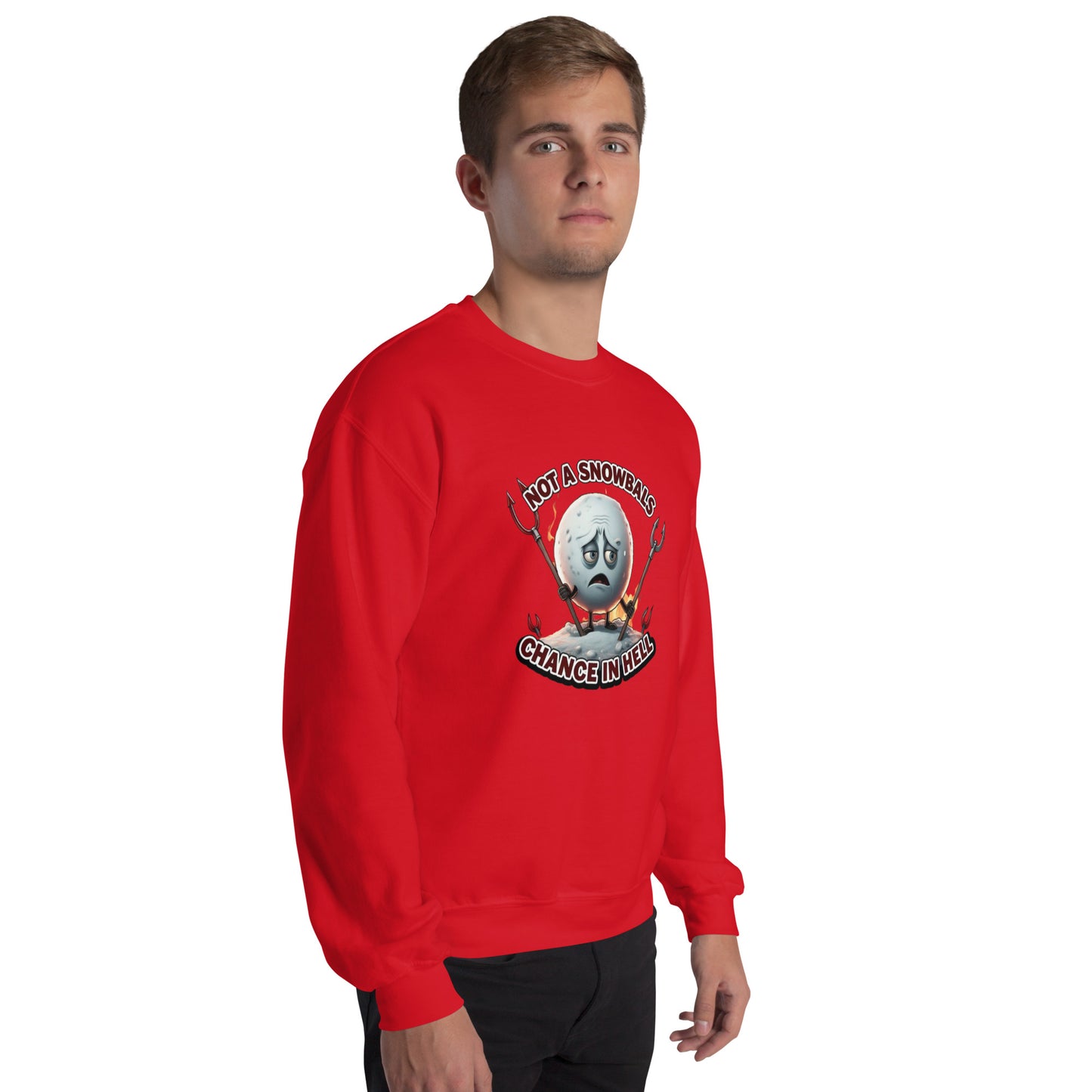 Not a Snowball’s Chance in Hell Unisex Sweatshirt from Rare Plus Apparel – unique movie & pop culture inspired design.