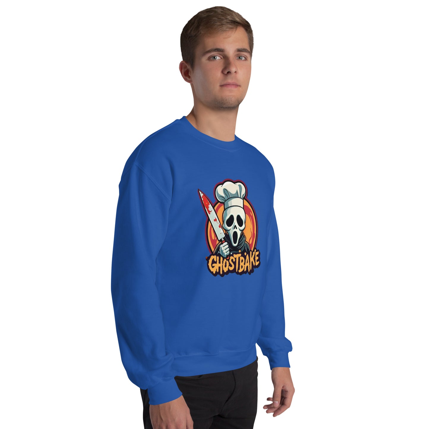 GhostBake Unisex Sweatshirt from Rare Plus Apparel – unique movie & pop culture inspired design.