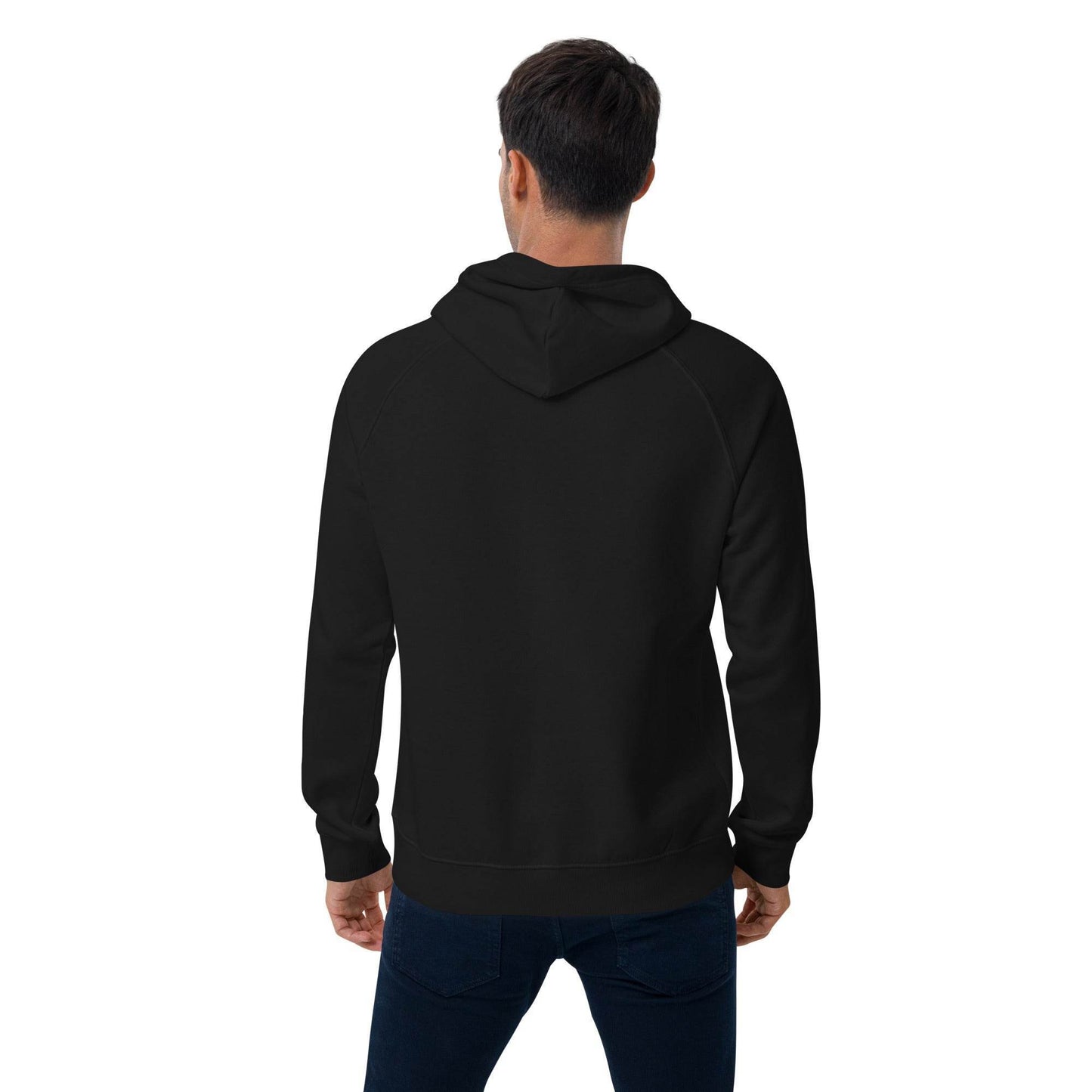 Be Kind, Rewind Forever Unisex eco raglan hoodie from Rare Plus Apparel – unique movie & pop culture inspired design.