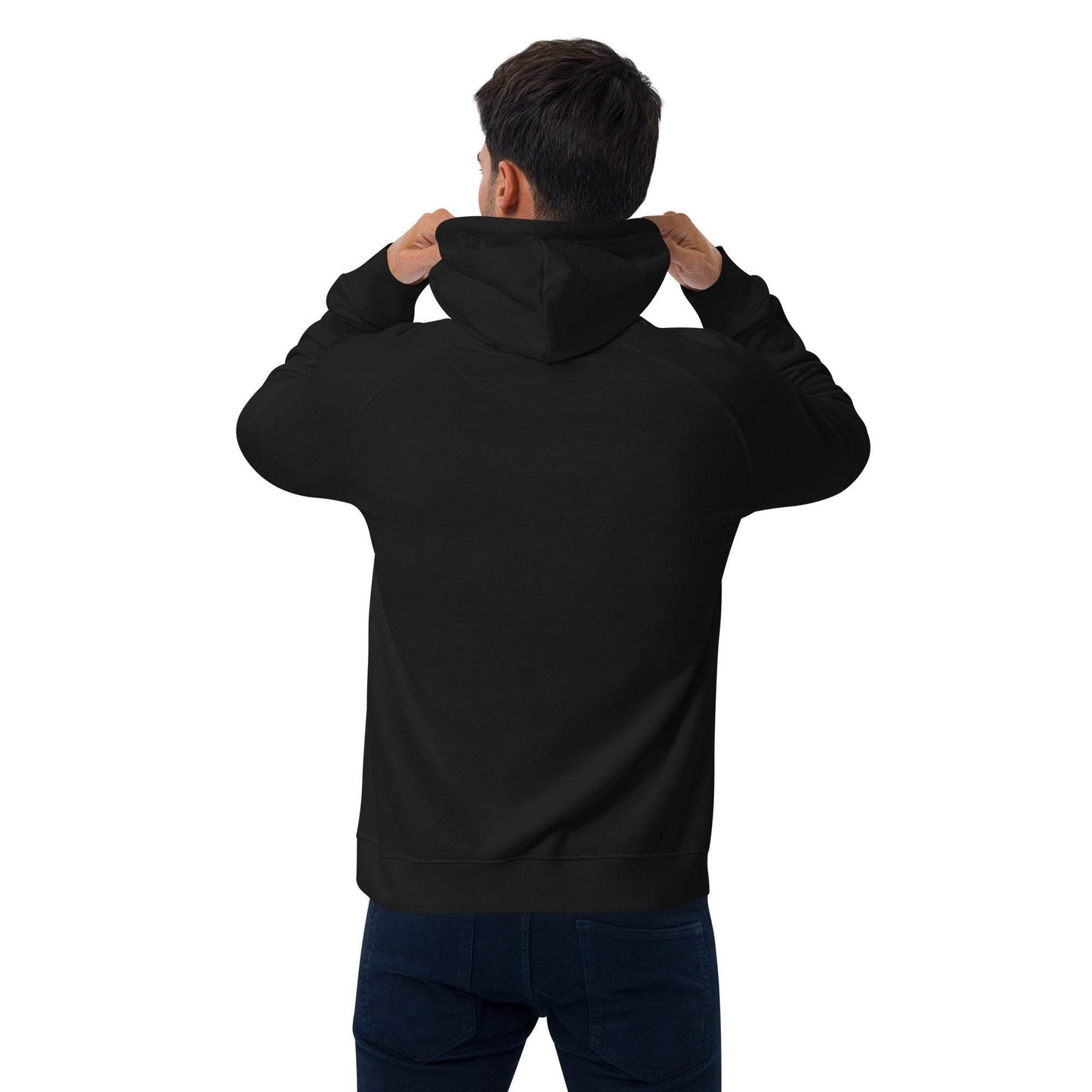 Be Kind, Rewind Forever Unisex eco raglan hoodie from Rare Plus Apparel – unique movie & pop culture inspired design.