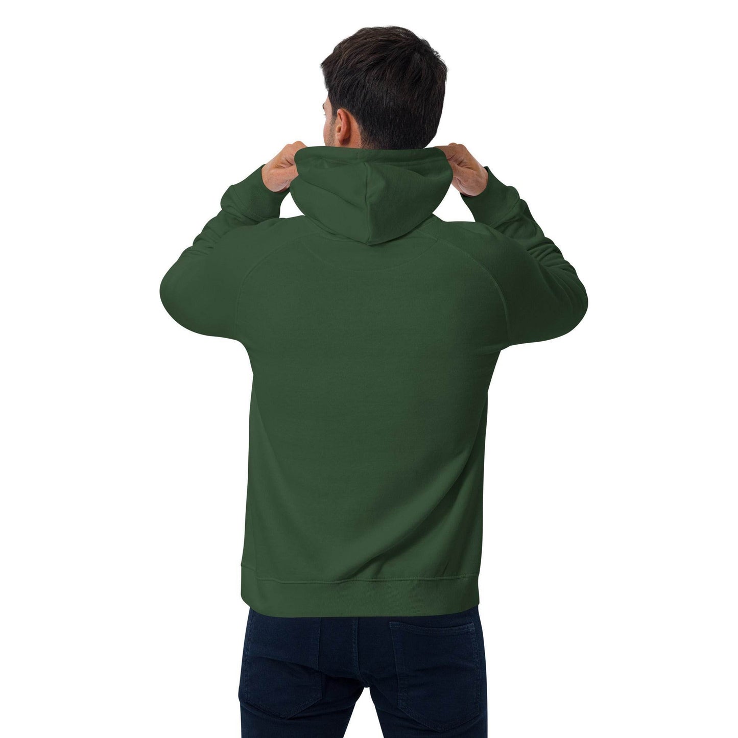 Be Kind, Rewind Forever Unisex eco raglan hoodie from Rare Plus Apparel – unique movie & pop culture inspired design.