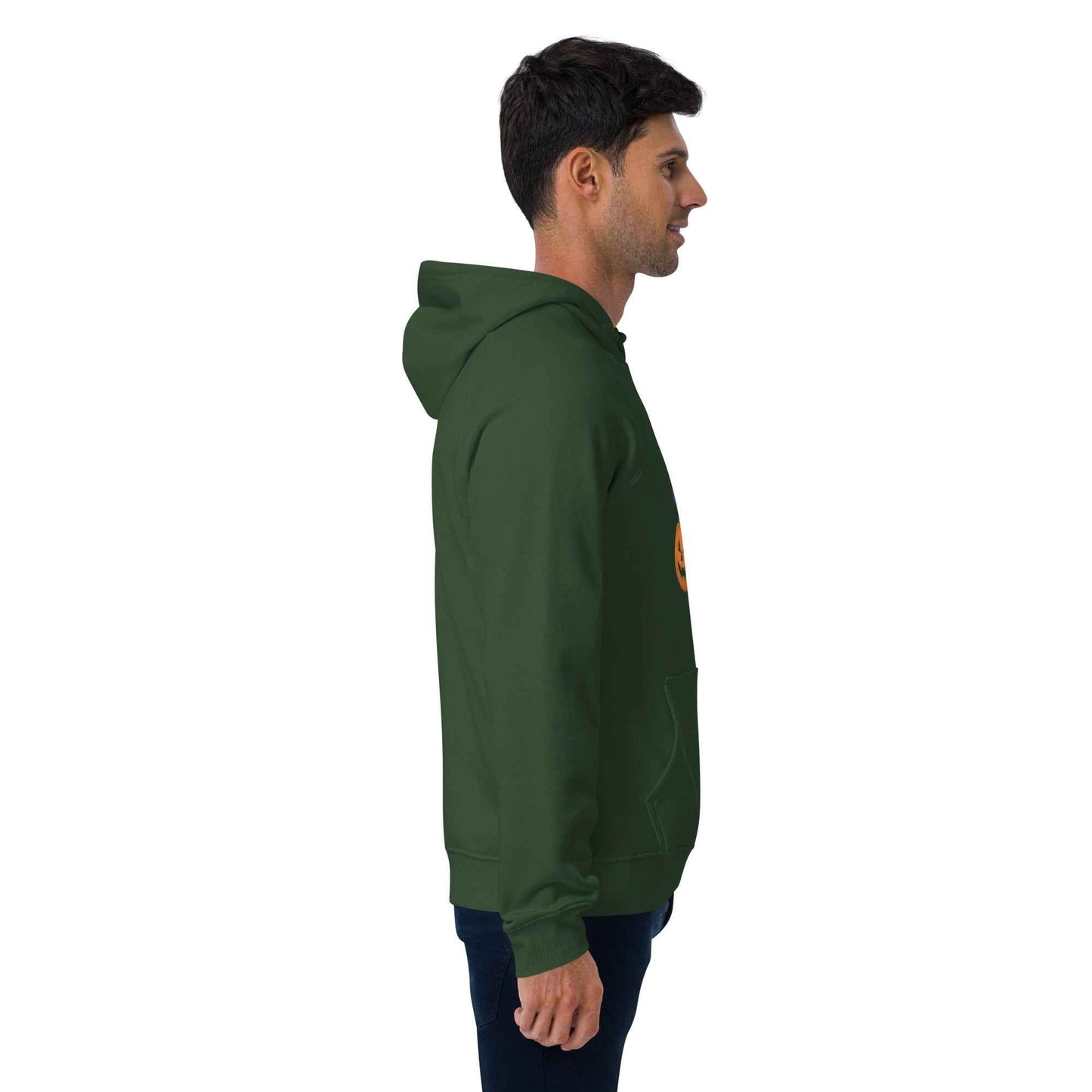“Midnight Pumpkins” The Jack-O-Lantern Parade Unisex eco raglan hoodie