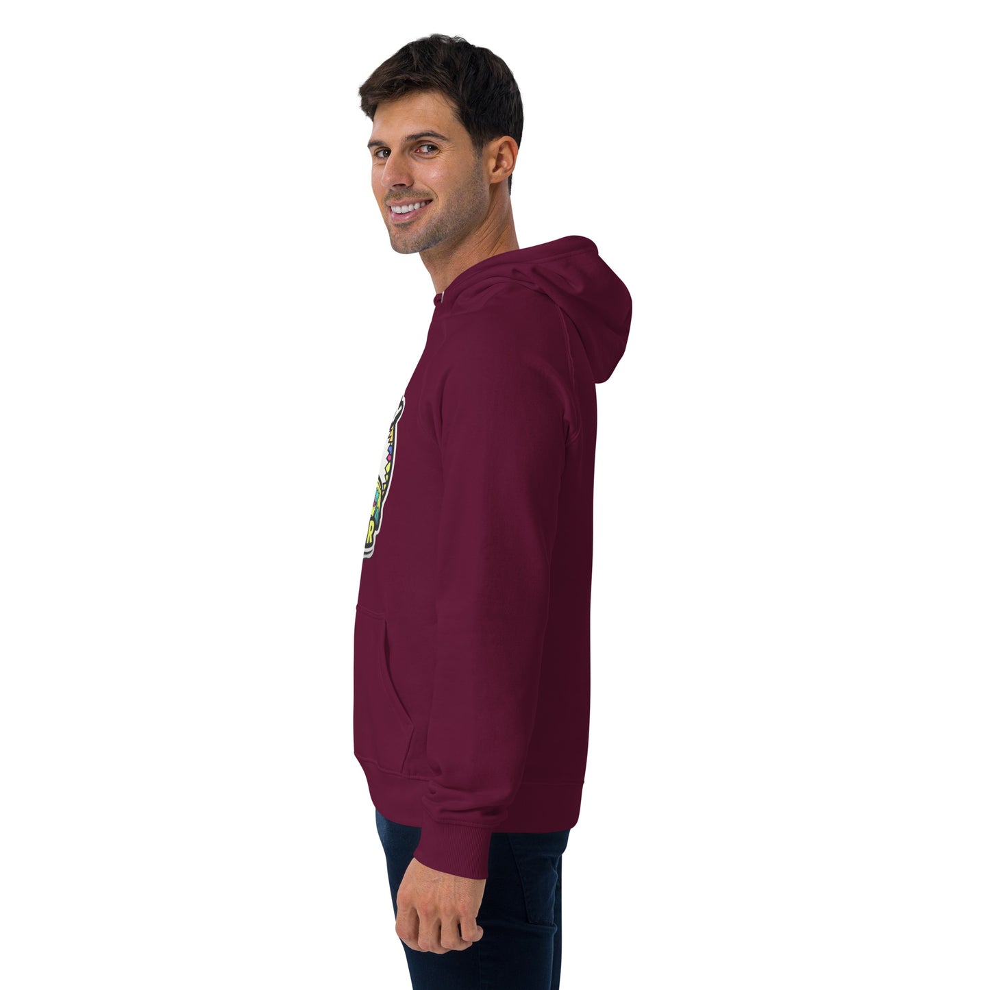 Campy Counselor Unisex eco raglan hoodie from Rare Plus Apparel – unique movie & pop culture inspired design.