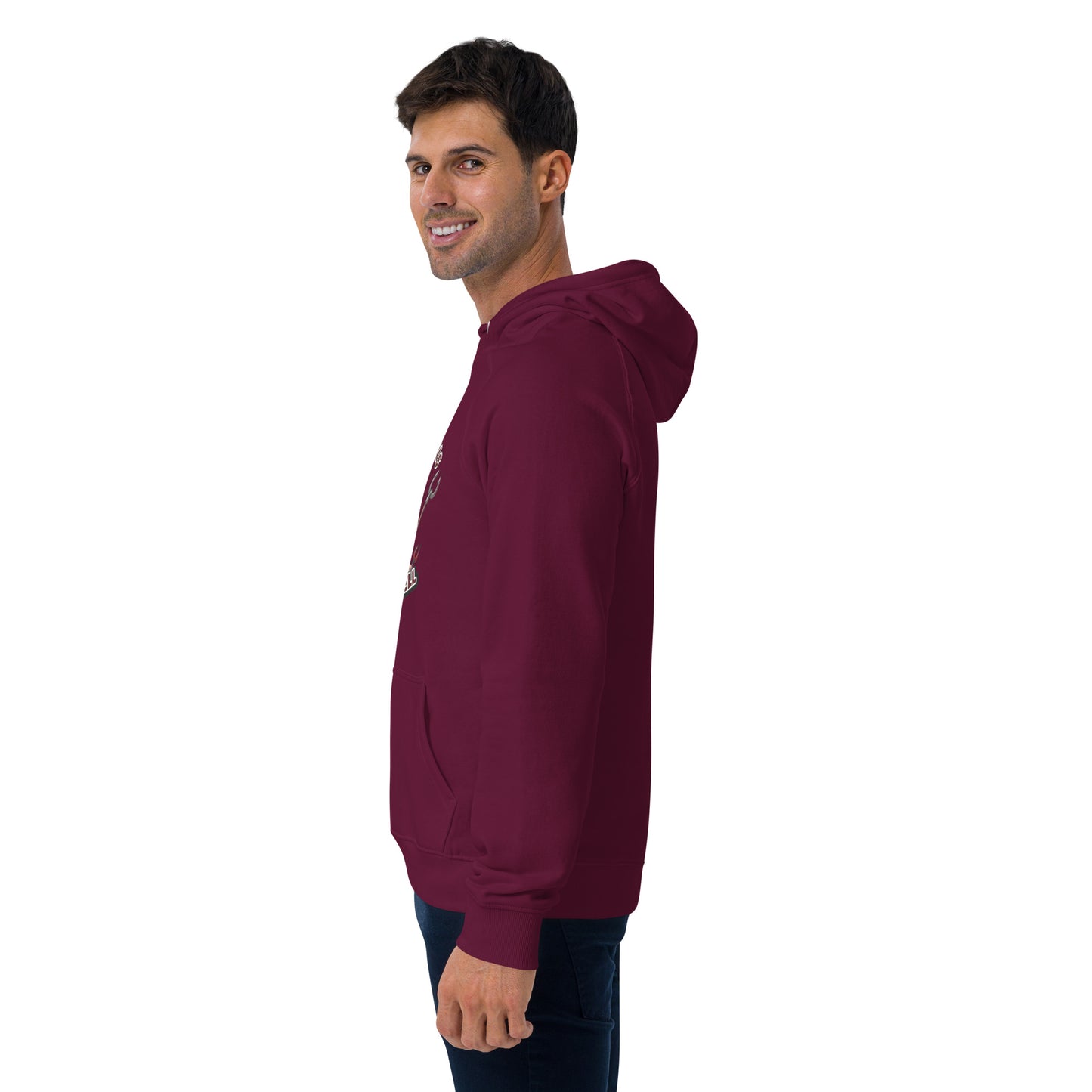 Not a Snowball’s Chance in Hell Unisex eco raglan hoodie from Rare Plus Apparel – unique movie & pop culture inspired design.