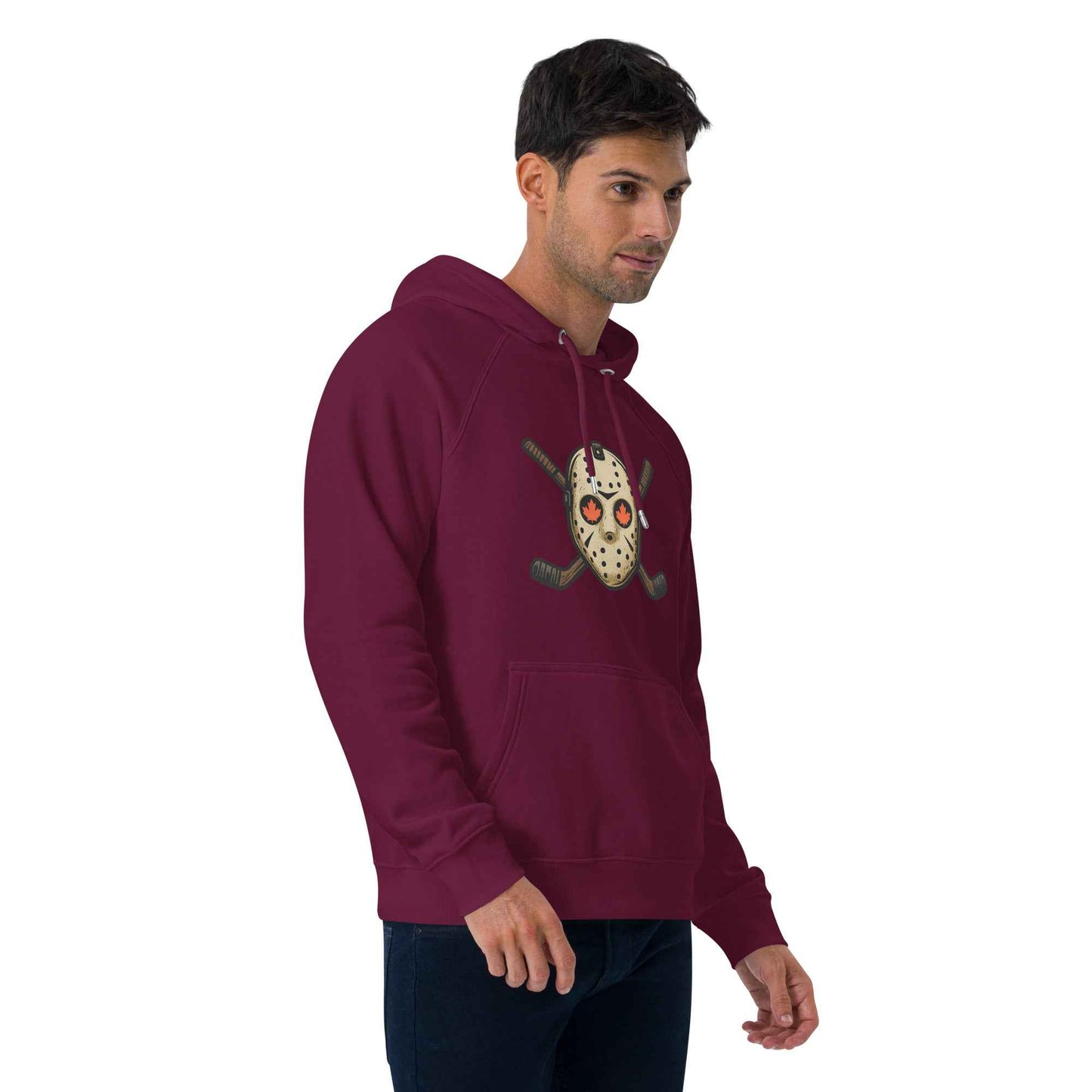 Hockey Mask Haunt Unisex eco raglan hoodie
