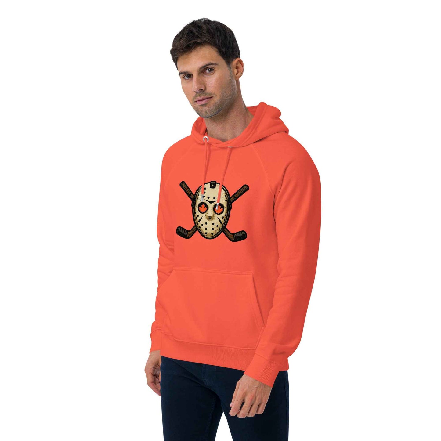Hockey Mask Haunt Unisex eco raglan hoodie